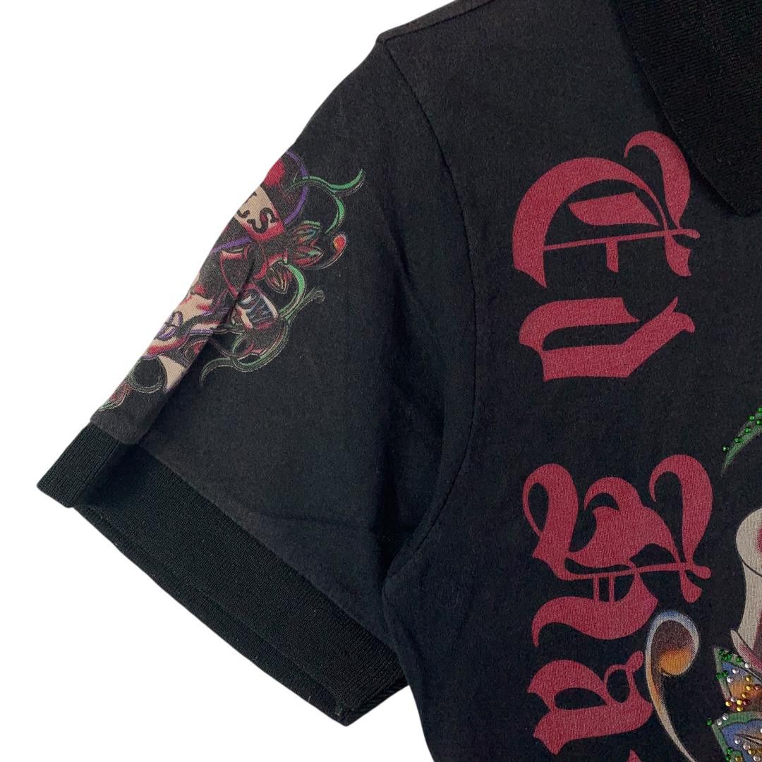 Christian Audigier ED HARDY by CHRISTIAN AUDIGIER skull printed polo tee Size US XS / EU 42 / 0 - 6 Thumbnail