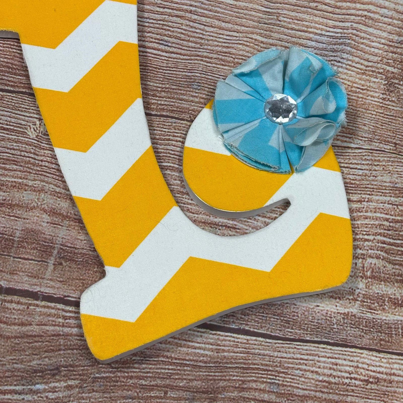 Other Handmade Decorative Chevron Monogram Letter Size ONE SIZE - 3 Thumbnail