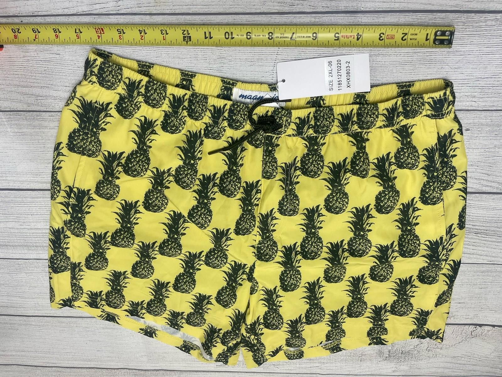 Other Maamgic Quick Dry Pink Pineapple Graphic Swim Trunks 2XL Size US 40 / EU 56 - 6 Thumbnail