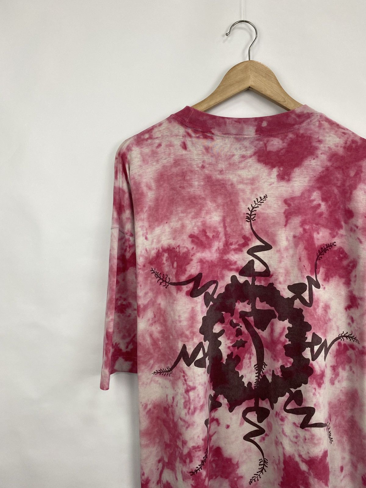 Japanese Brand 🇯🇵☯️ Vintage 90s Mushroom Yin Yang Japan T-Shirt tie dye Size US XXL / EU 58 / 5 - 2 Thumbnail