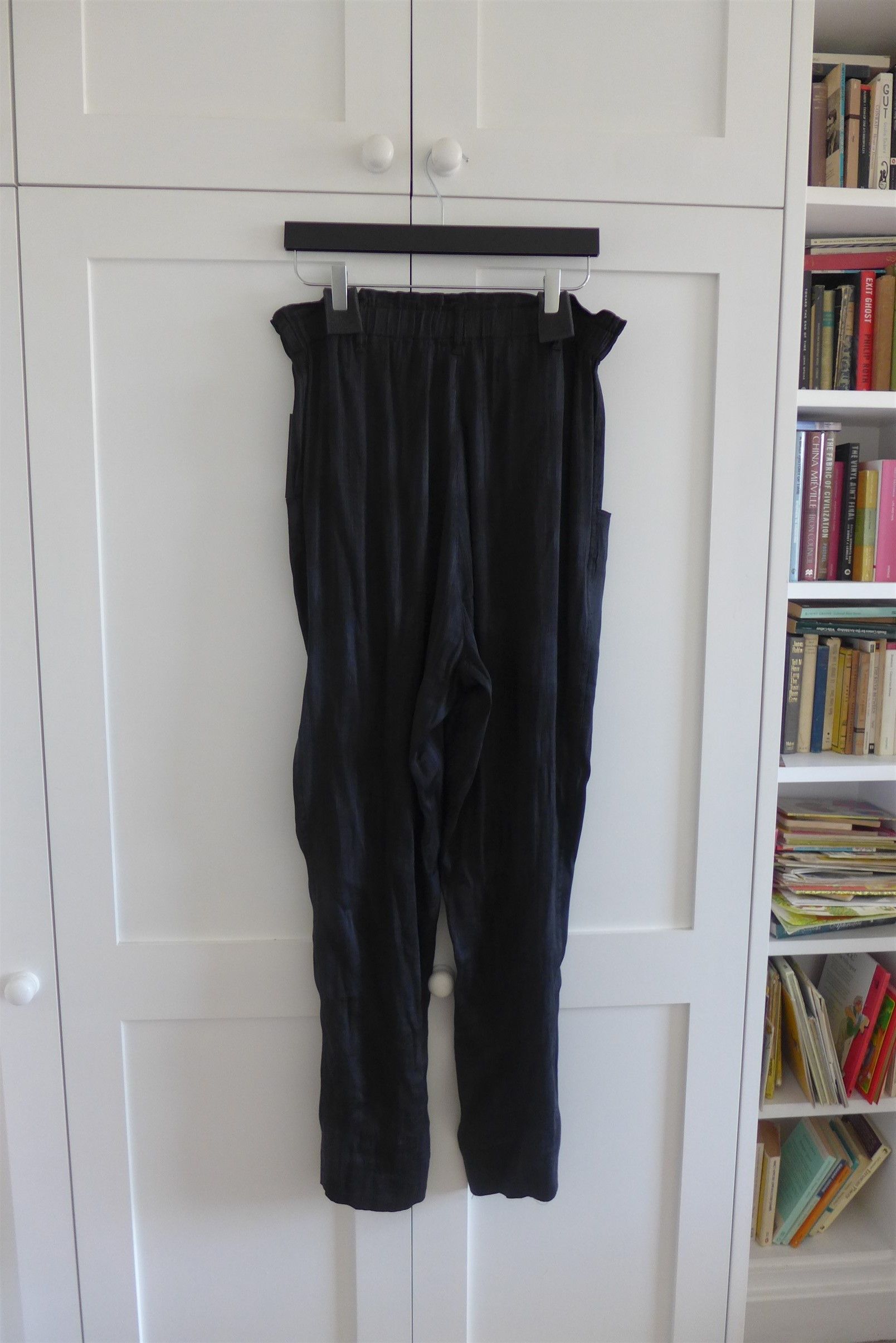 Saint Laurent Paris Saint Laurent Paris Baggy Pants - Black Linen & Silk Size US 32 / EU 48 - 2 Thumbnail