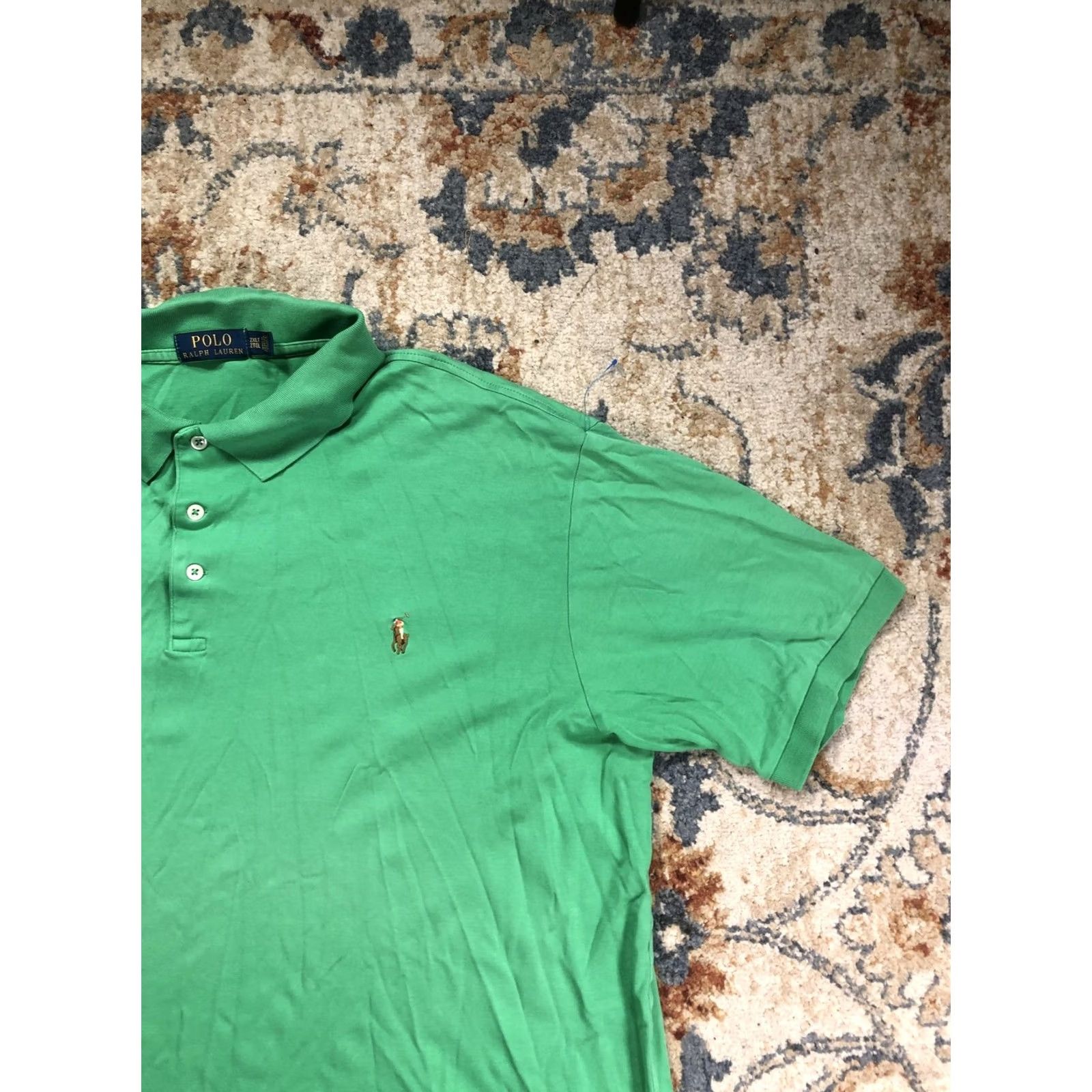 Polo Ralph Lauren Polo Ralph Lauren Polo Shirt Mens 2XLT Green Big & Tall Pony Logo Short Sleeve Size US XXL / EU 58 / 5 - 4 Thumbnail