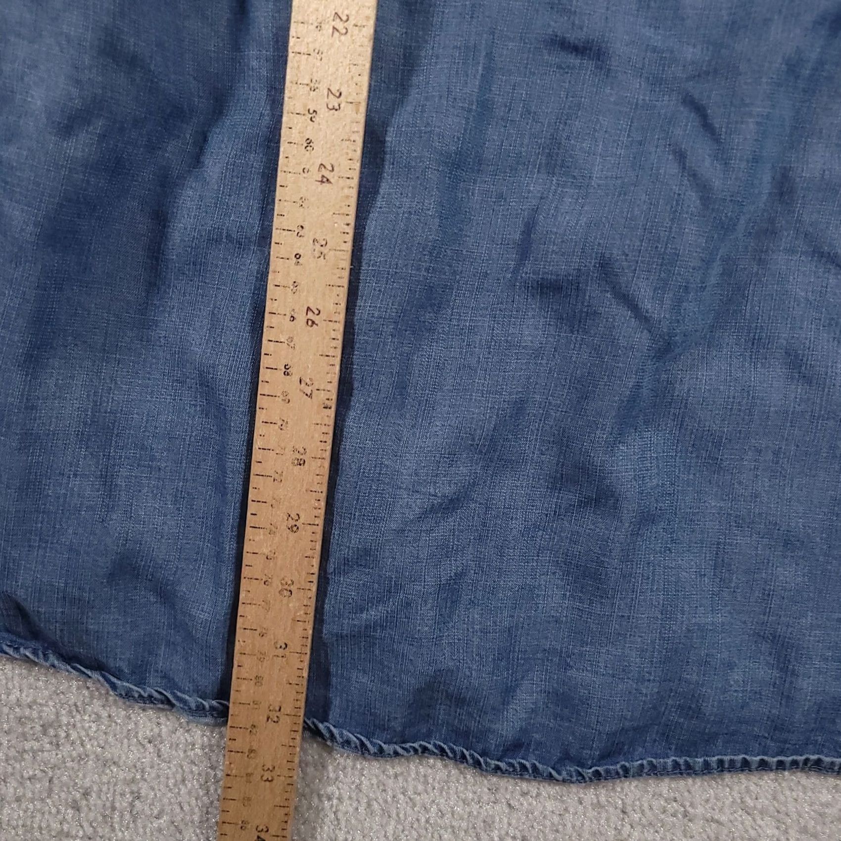 Vintage Chelsea & Theodore Dress Womens Large Blue Off Shoulder Embroidered Tencel Boho Size L / US 10 / IT 46 - 7 Thumbnail