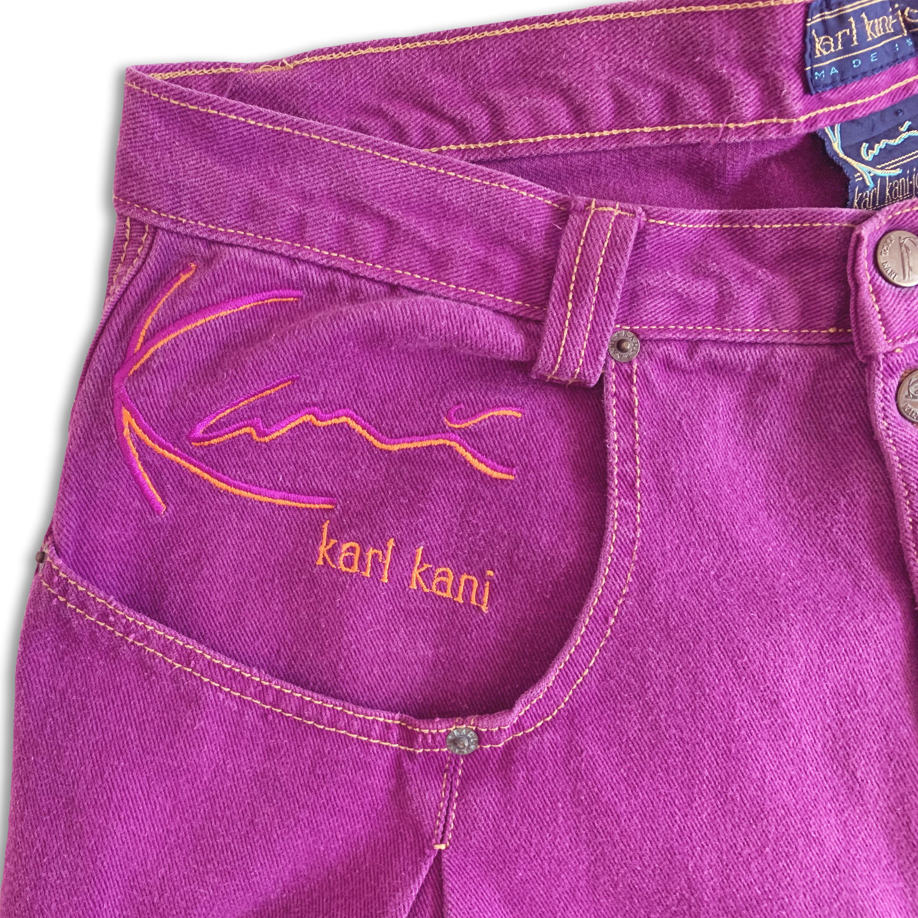 Karl Kani RARE Vintage 90s KARL KANI Jeans Shorts 2pac Tupac Rap sz 34 Size US 34 / EU 50 - 5 Thumbnail
