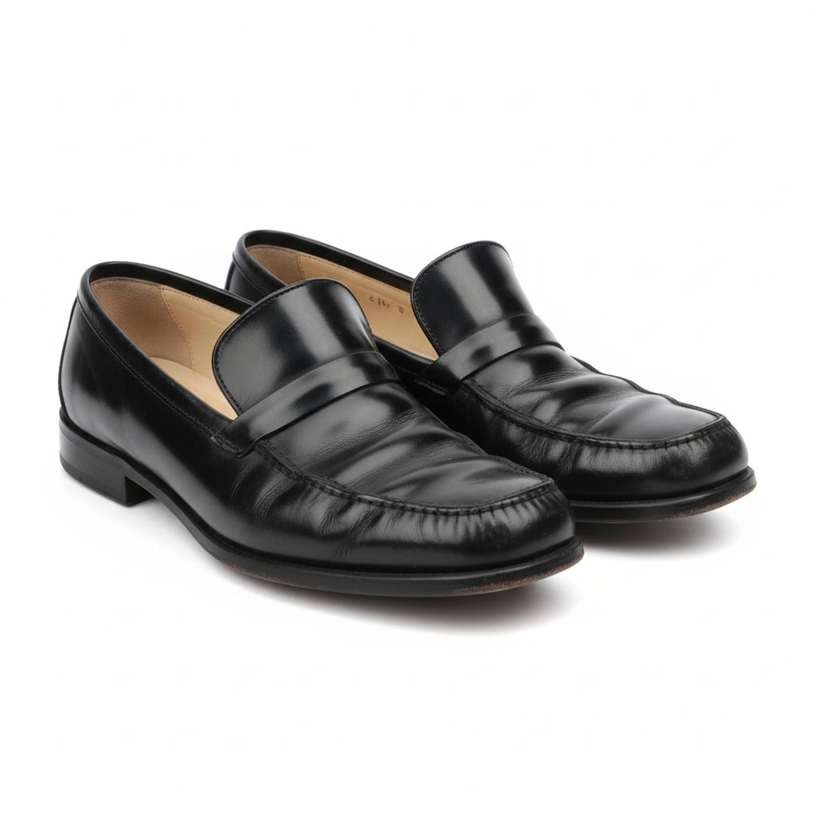 Gucci Gucci - Black Leather Men's Loafers Size US 9 / EU 42 - 1 Thumbnail