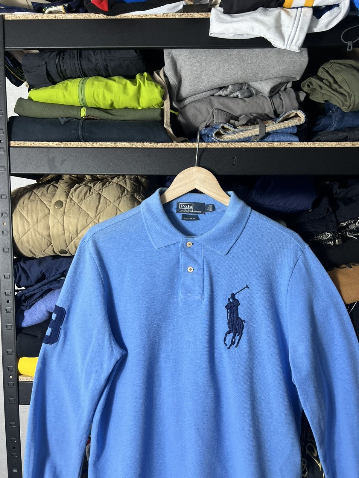 Polo Ralph Lauren 🔥 Polo Ralph Lauren Big Pony Rugby Longsleeve Light Blue Size US XL / EU 56 / 4 - 2 Thumbnail