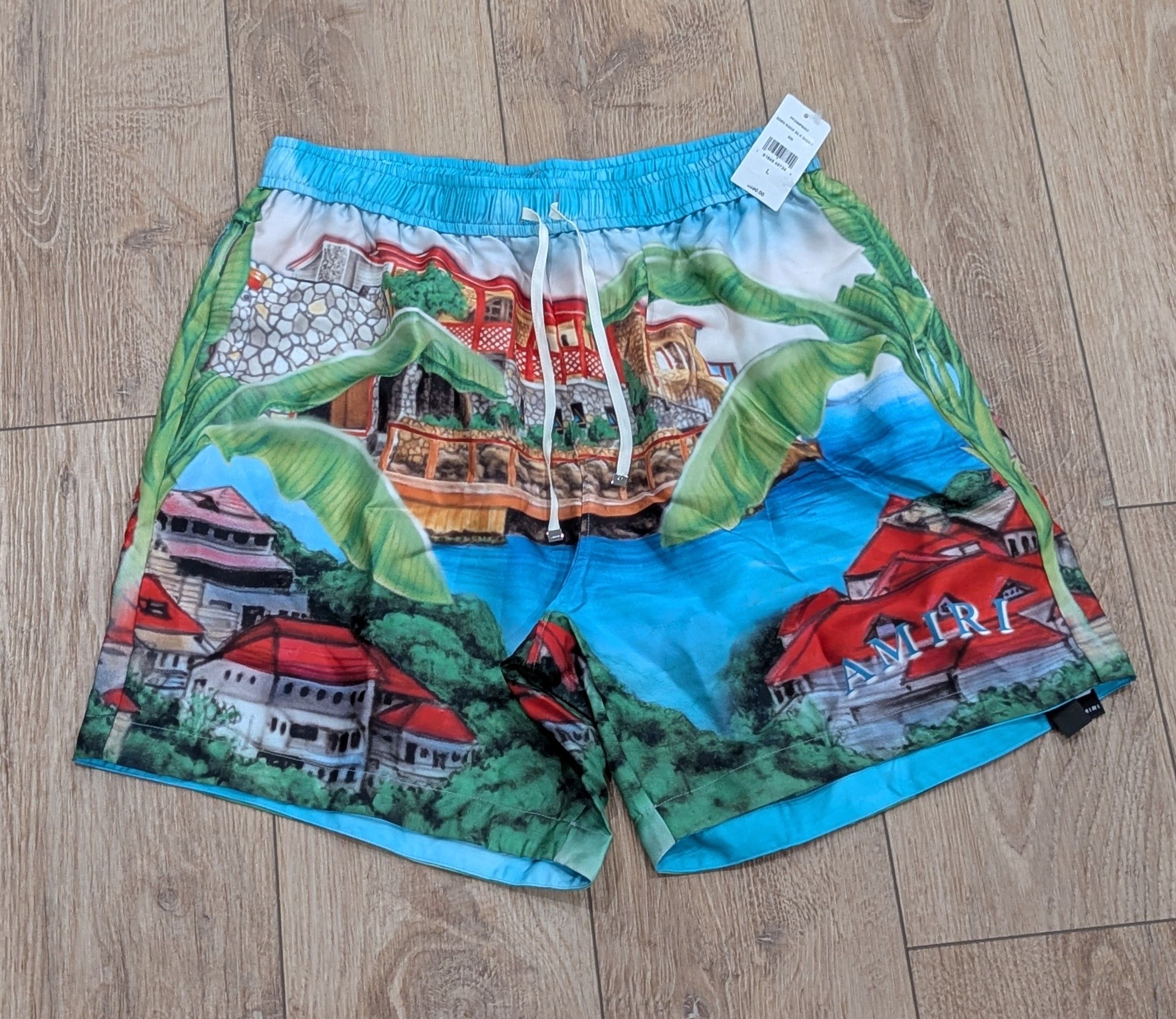 Amiri AMIRI "Eden Rock" Silk Shorts Multi Large Size US 34 / EU 50 - 1 Thumbnail