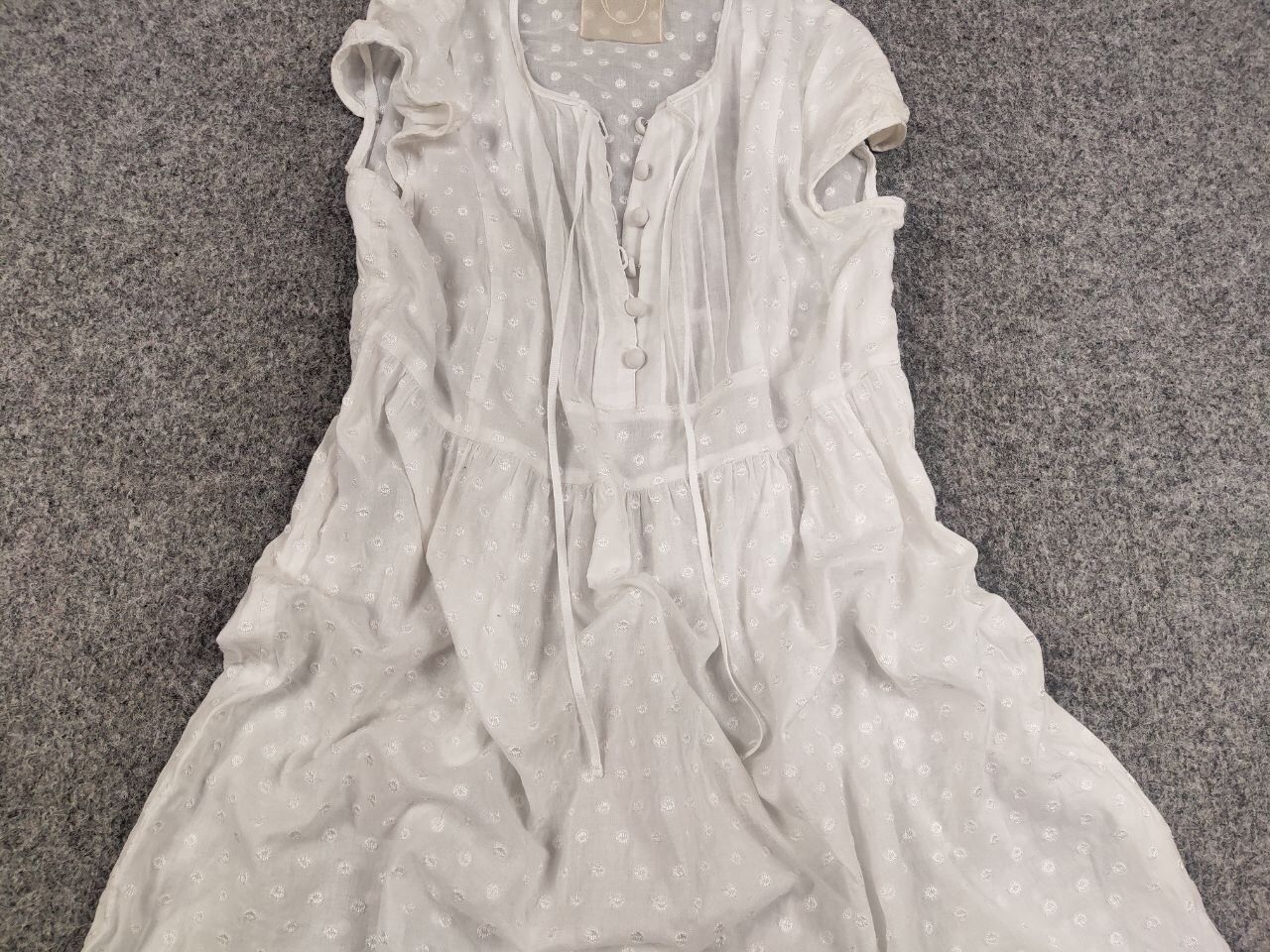 Japanese Brand Yangany Japan Made Design Light white Dress Size S / US 4 / IT 40 - 5 Thumbnail