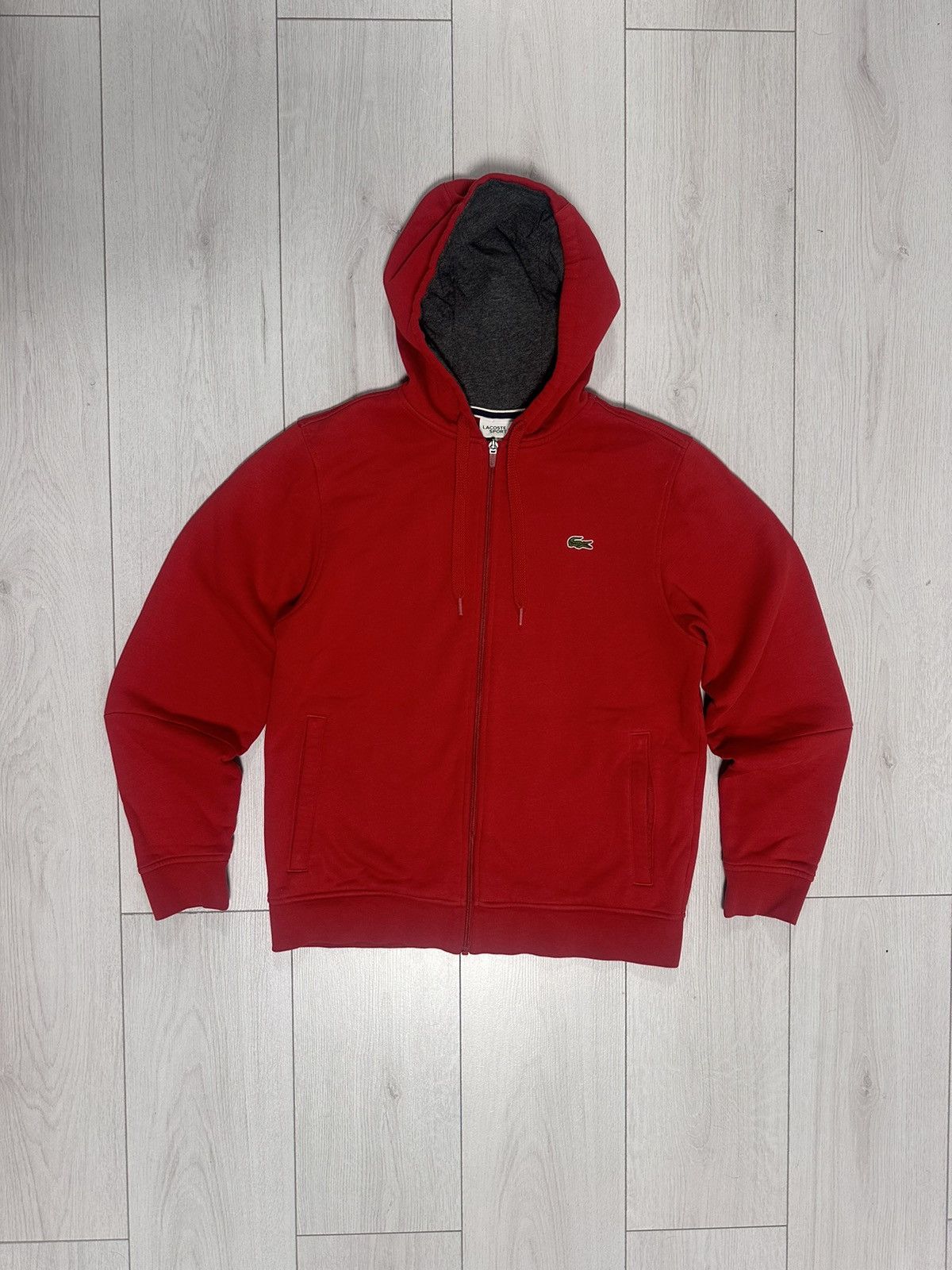 Lacoste Lacoste zip hoodie red rare size M Size US M / EU 48-50 / 2 - 1 Thumbnail