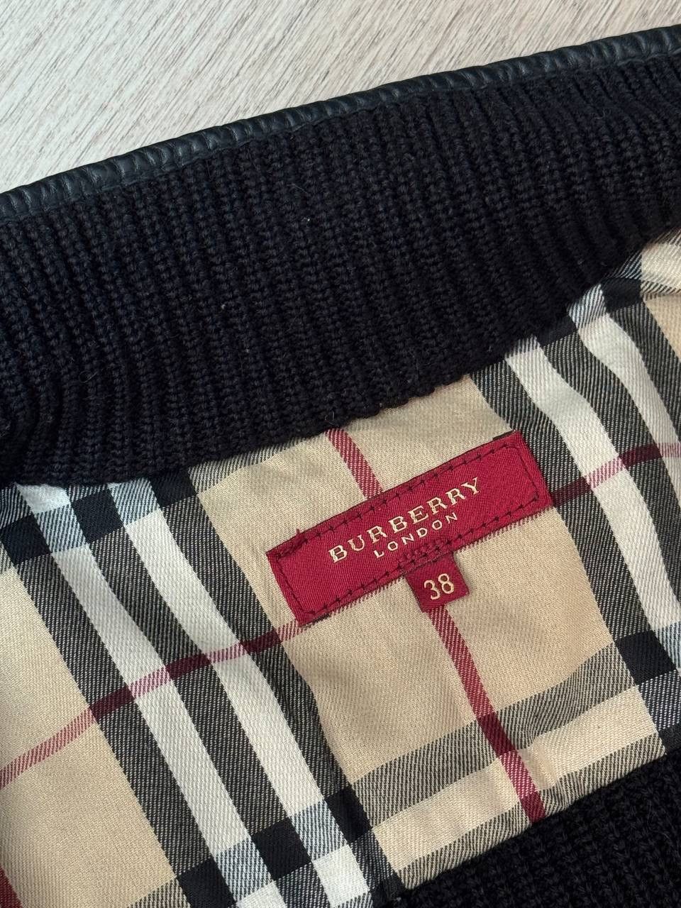 Burberry Burberry Black Leather & Knitt Jacket Size 38 Size XS / US 0-2 / IT 36-38 - 7 Thumbnail