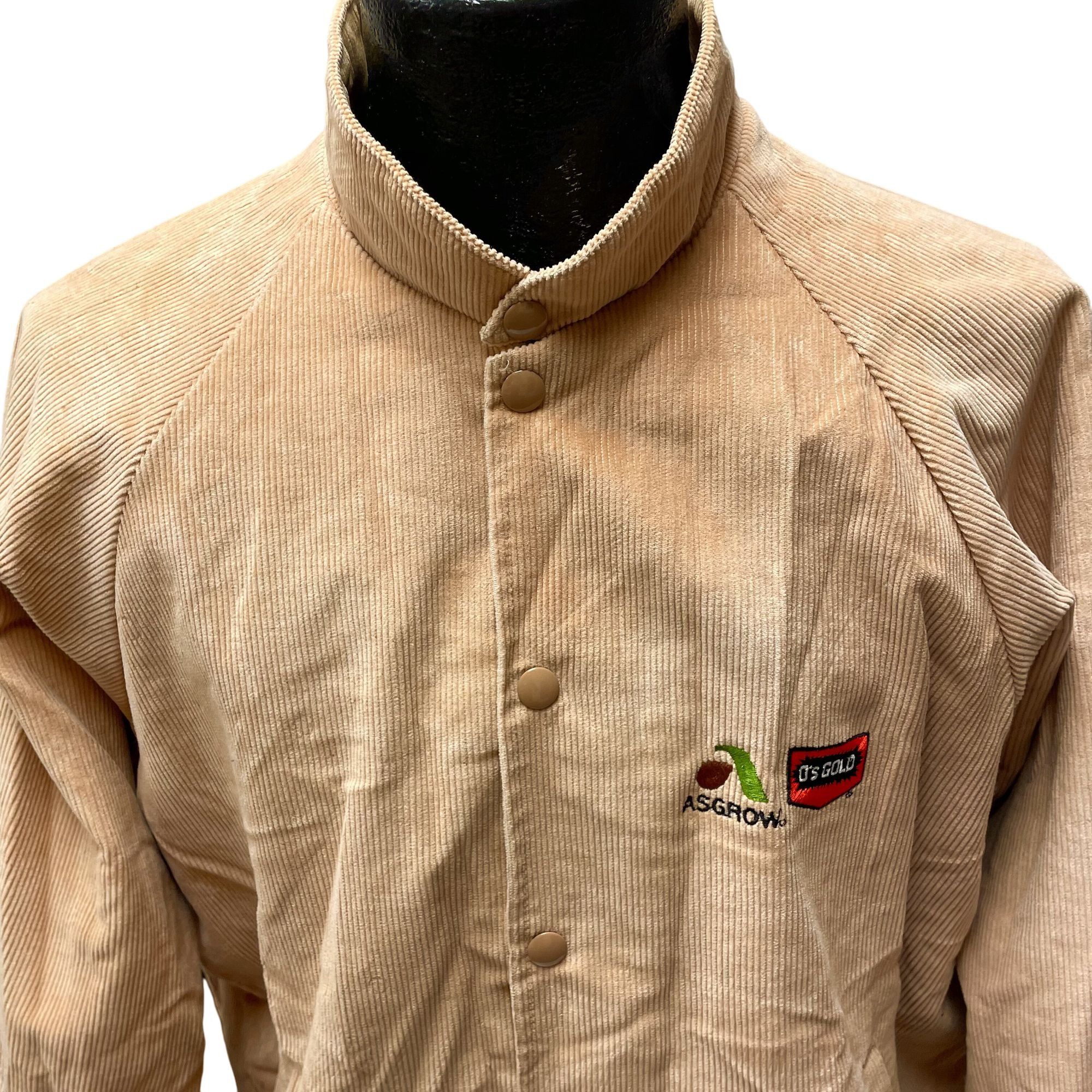 Other Vtg ASGROW Seed Co O's GOLD Beige CORDUROY Bomber Jacket Size US L / EU 52-54 / 3 - 4 Thumbnail
