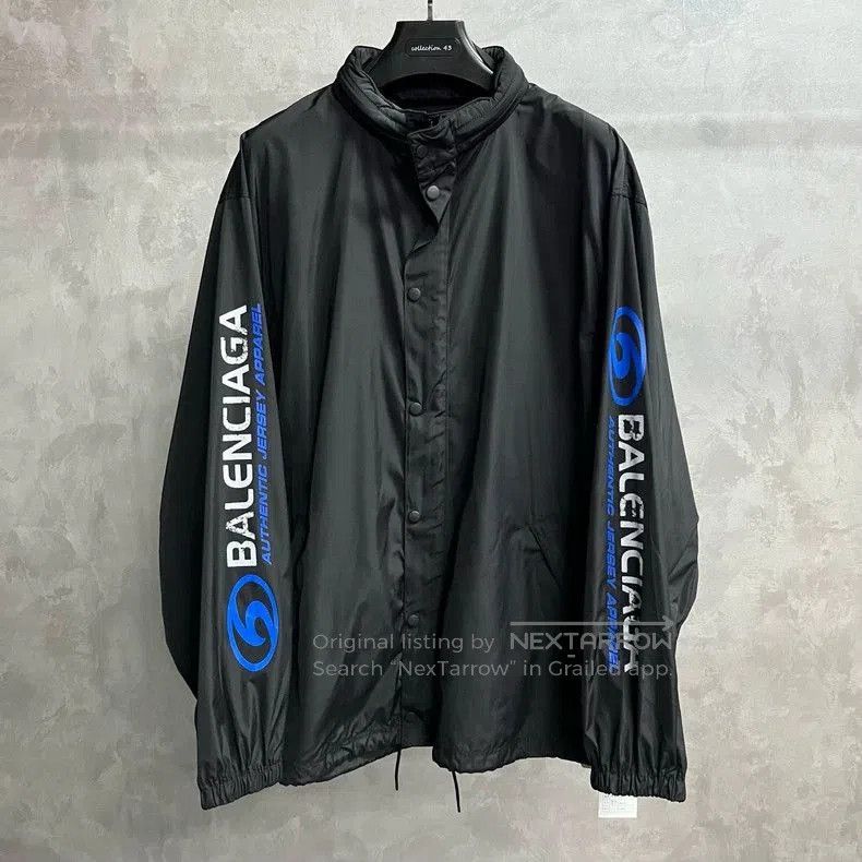Balenciaga Balenciaga Black Logo Print Jacket. Size US XXS / EU 40 - 1 Thumbnail
