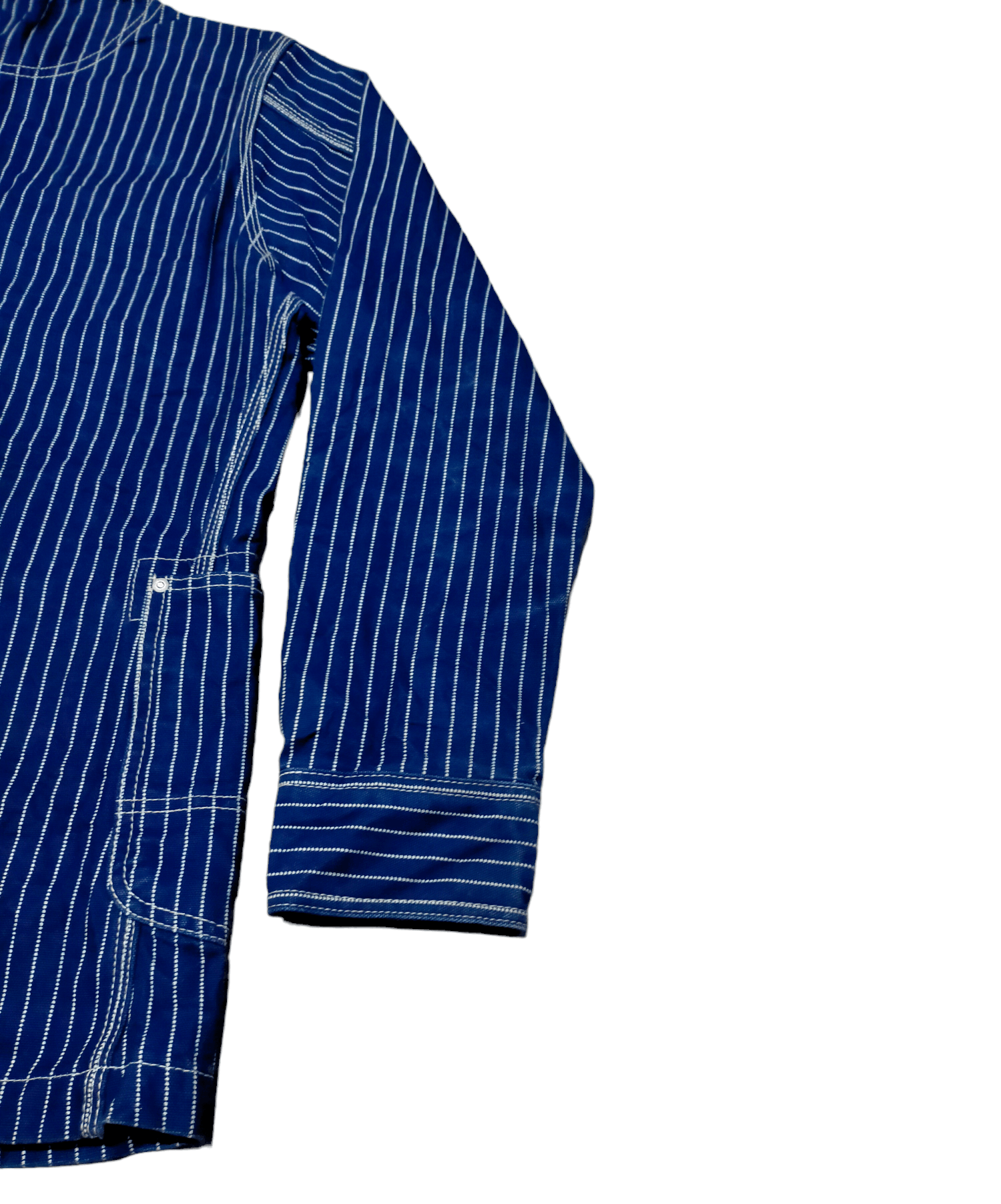 Japanese Brand Houston Wabash Chore Jaket Stripe Denim Made in Japan Size US M / EU 48-50 / 2 - 10 Thumbnail