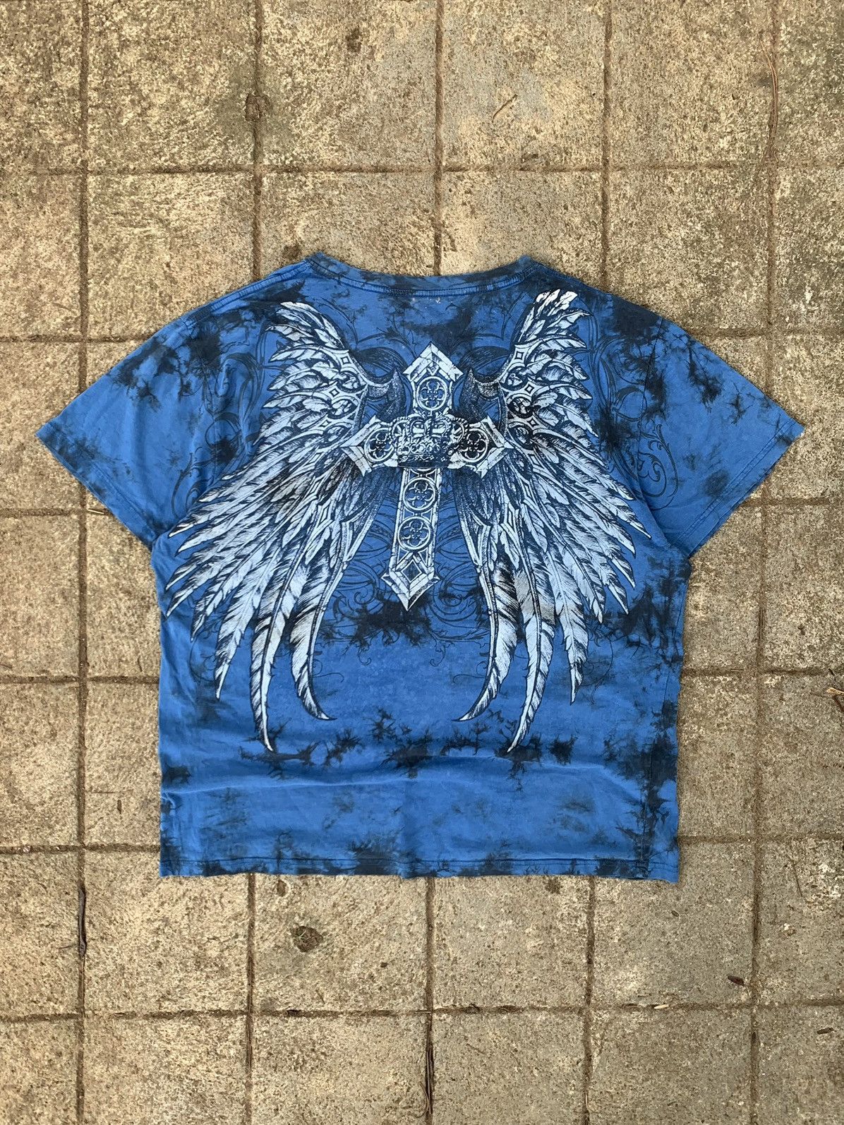 Affliction Y2K Warehouse One “Federation of Souls” Distressed Shirt Size US XXL / EU 58 / 5 - 5 Thumbnail