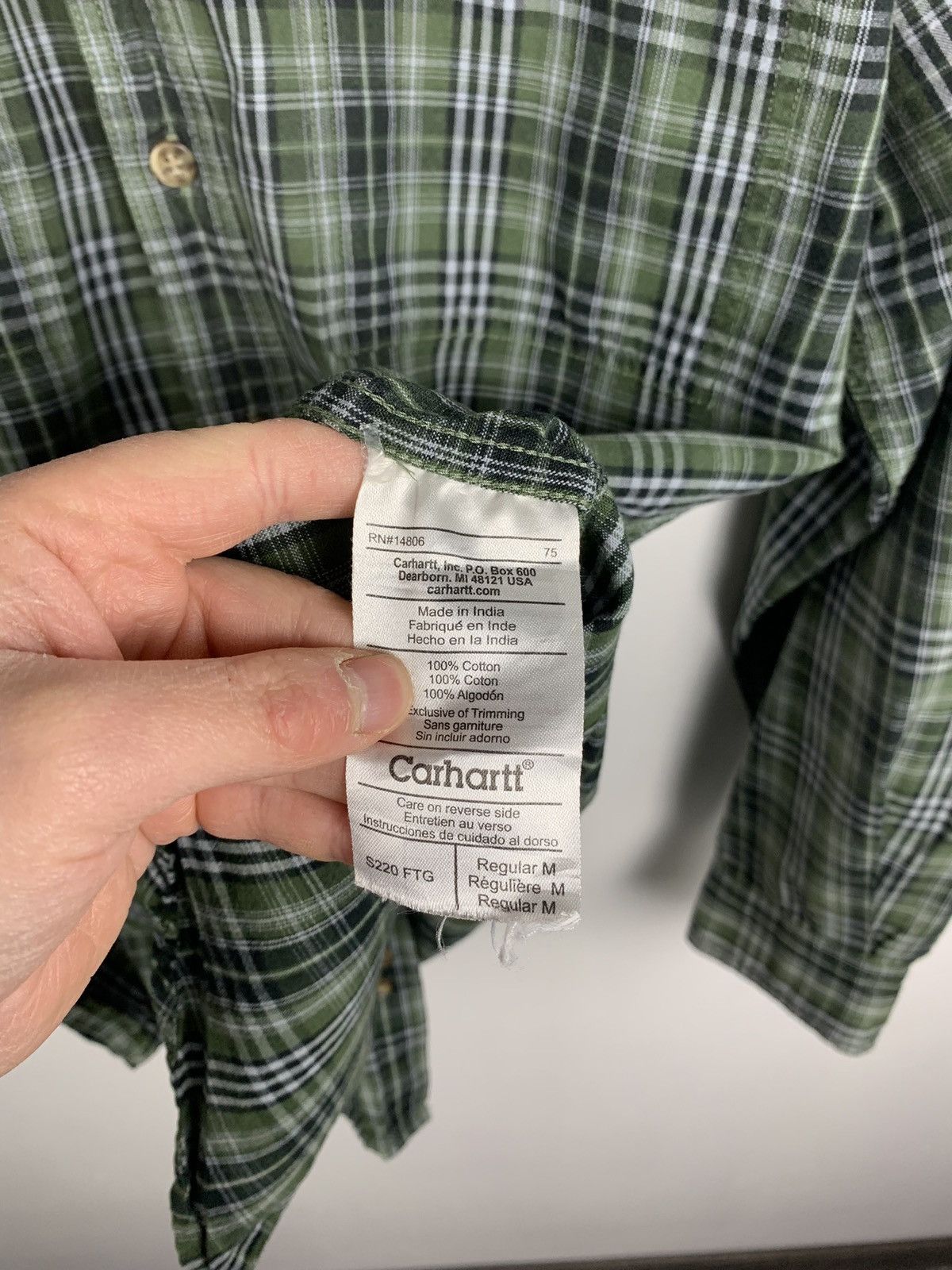 Carhartt Men’s Vintage Carhartt Plaid Shirt Button Up Long Sleeve M Size US M / EU 48-50 / 2 - 10 Thumbnail
