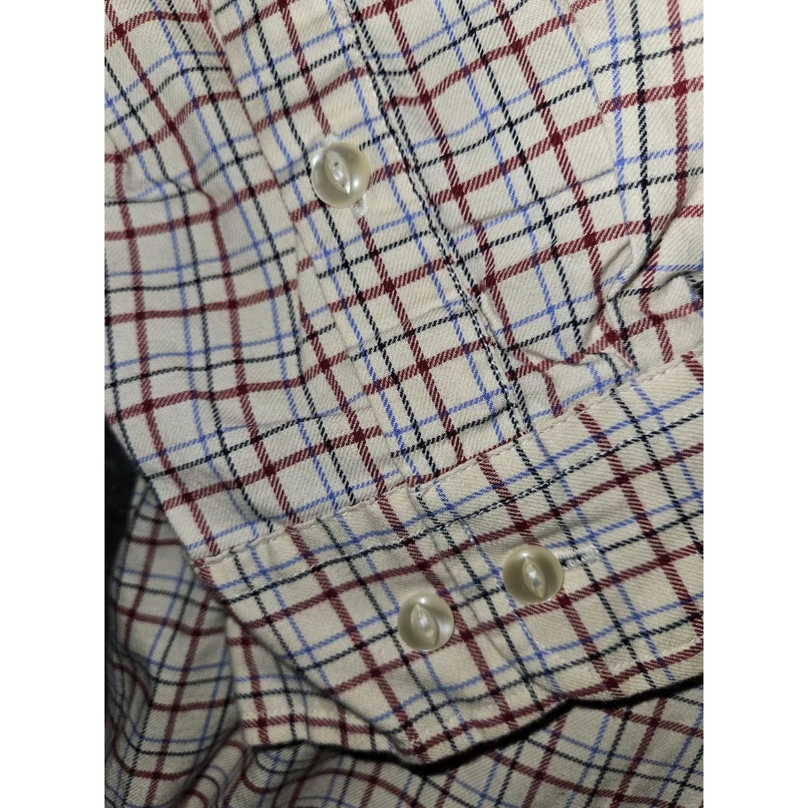 Tommy Hilfiger Tommy Hilfiger Shirt Mens XL White Plaid Button-Up Long Sleeve Crest Logo Size US XL / EU 56 / 4 - 7 Thumbnail
