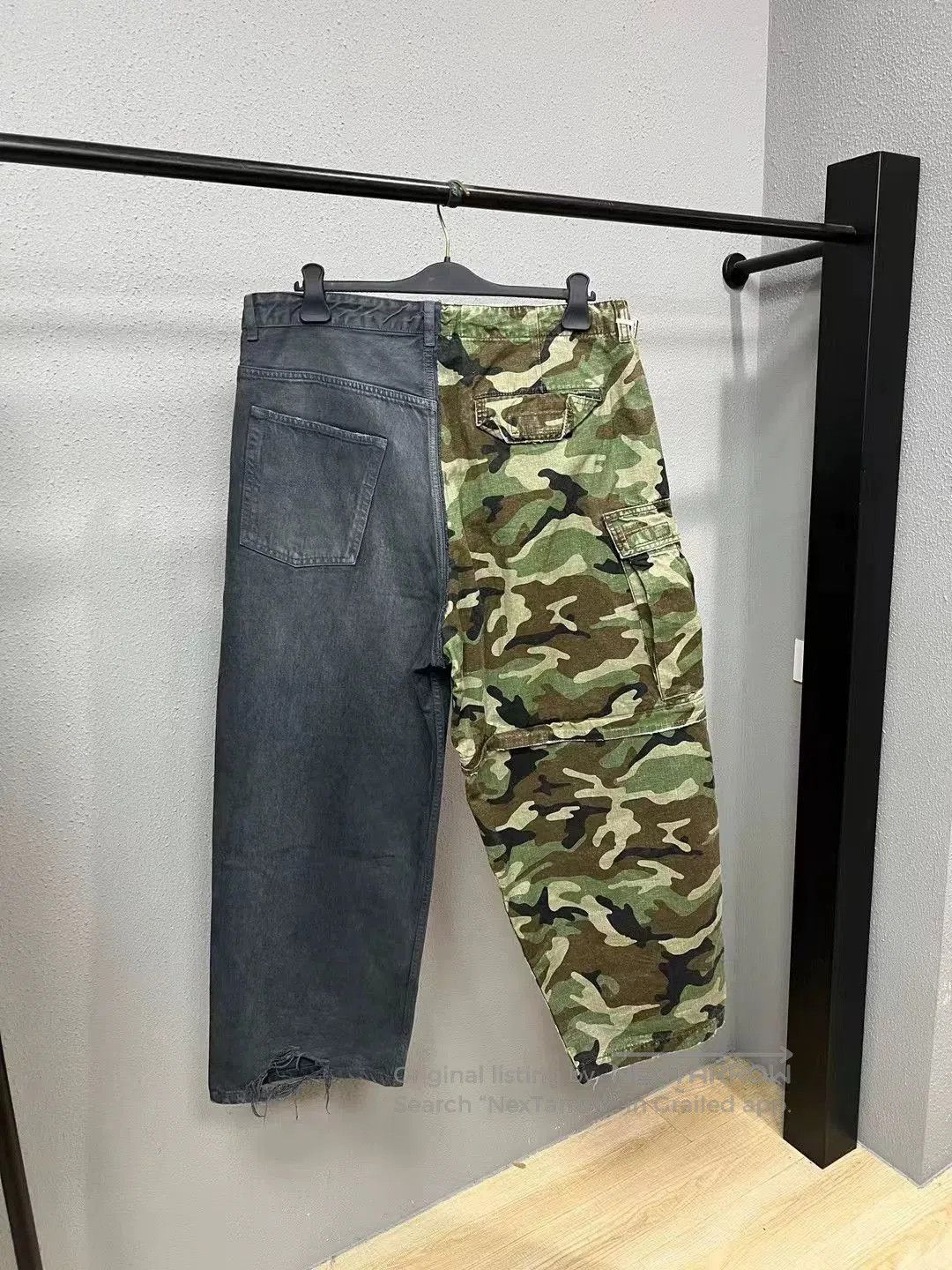 Balenciaga Balenciaga Camo Patchwork Denim Pants. Size US 26 / EU 42 - 2 Thumbnail