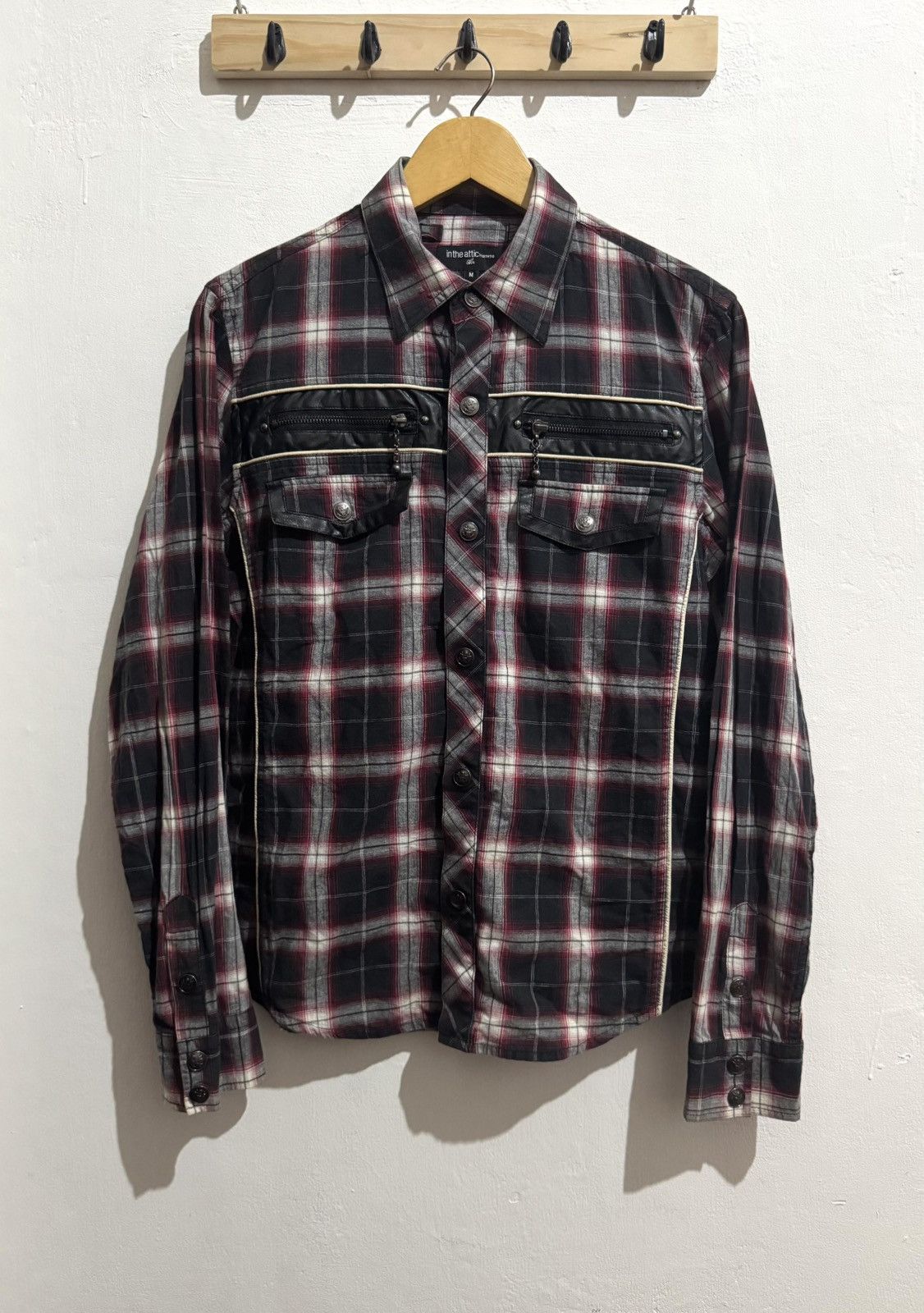 In The Attic IN THE ATTIC IFSIXWASNINE LEATHER LINE GIMMICK CHECK SHIRT Size US M / EU 48-50 / 2 - 1 Thumbnail
