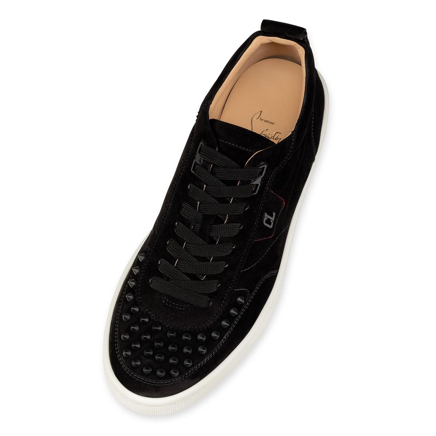 Christian Louboutin o1s1wg110225 Happyrui Spikes Flat in Black Size US 8 / EU 41 - 3 Thumbnail