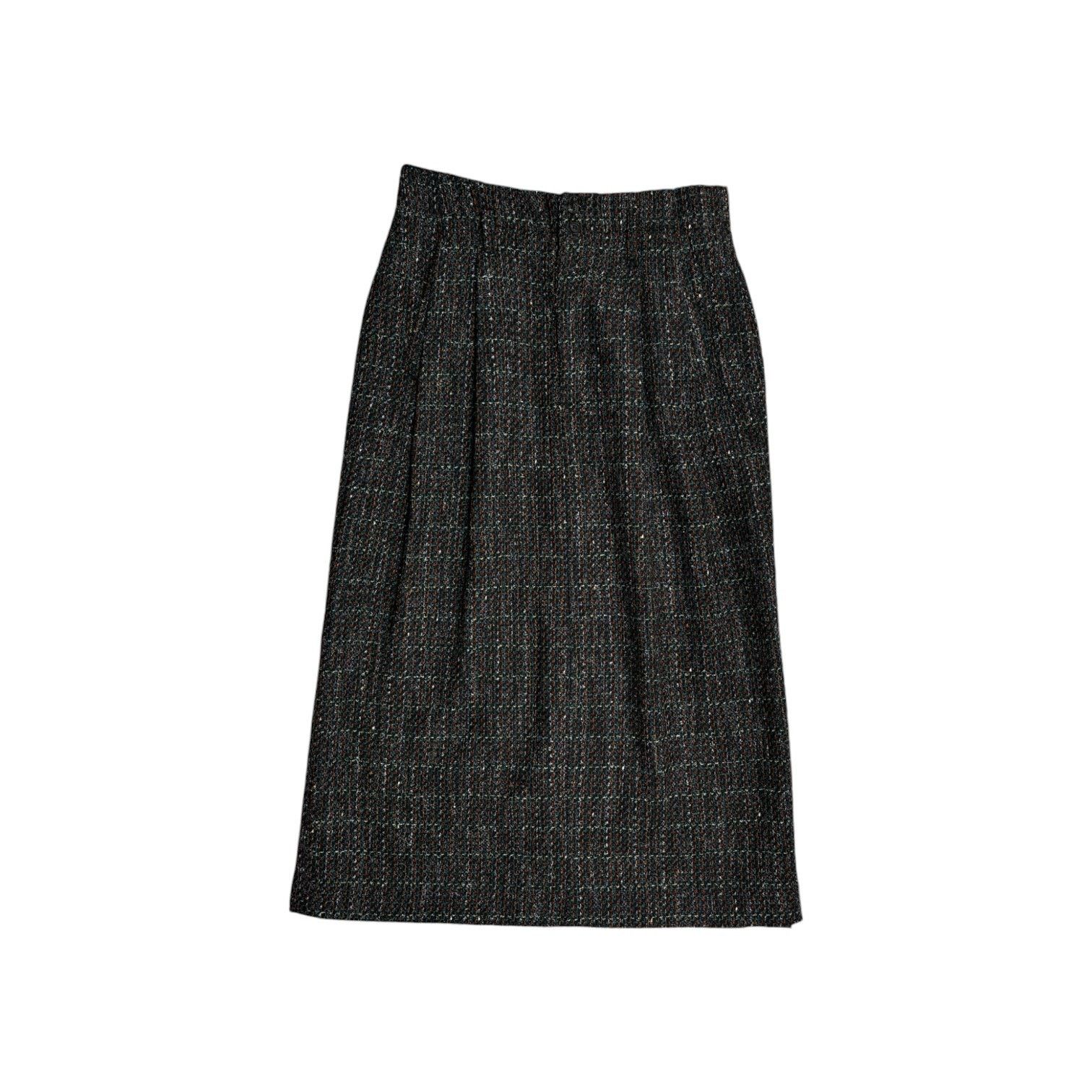 Other Vintage Tweed Belted Wool Pencil Skirt Women 12 David N. Size 34" / US 12 / IT 48 - 2 Thumbnail