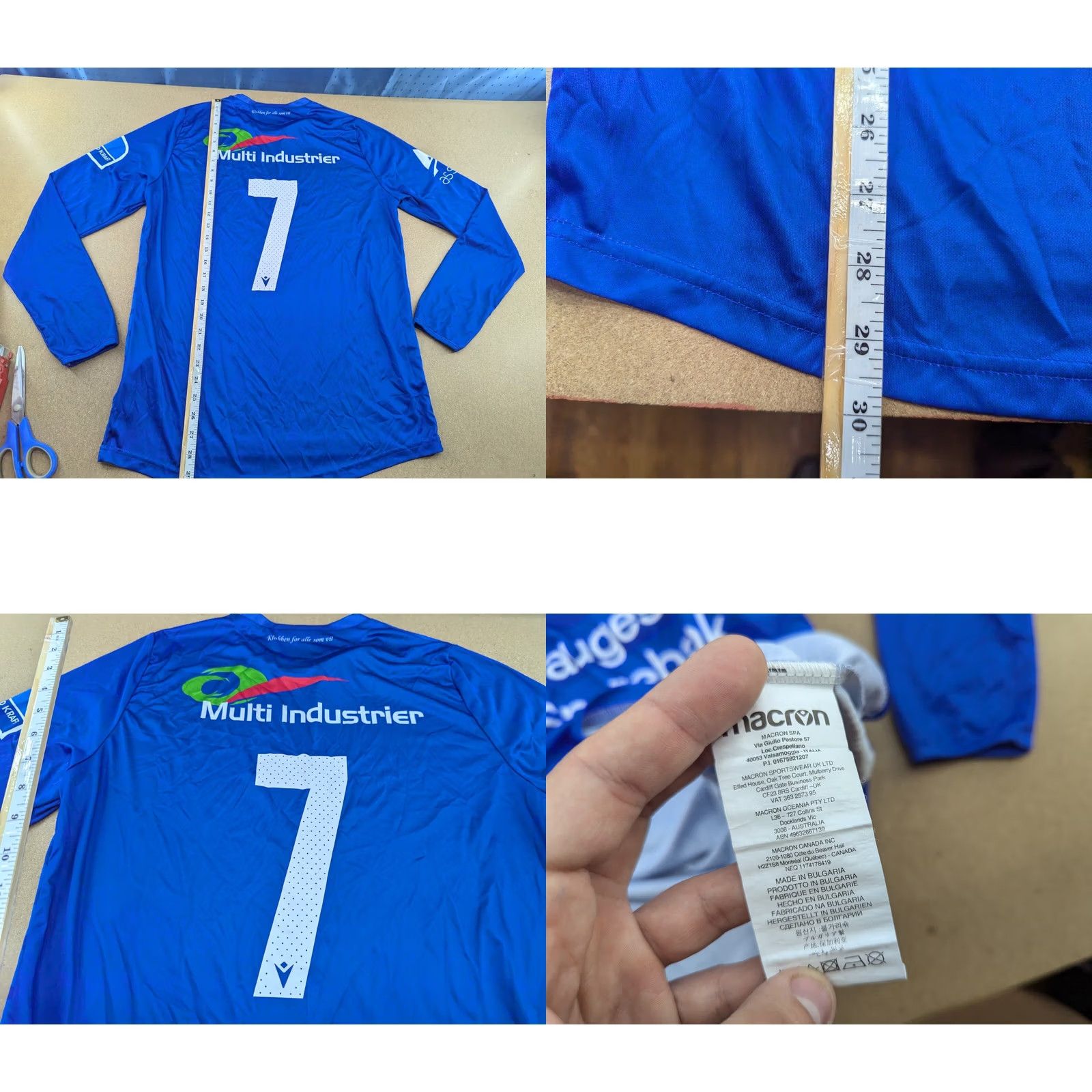 Macron Macron Haugar Norway Football Jersey Size L Unisex Adults Long Sleeve Blue #7 Size US L / EU 52-54 / 3 - 8 Thumbnail