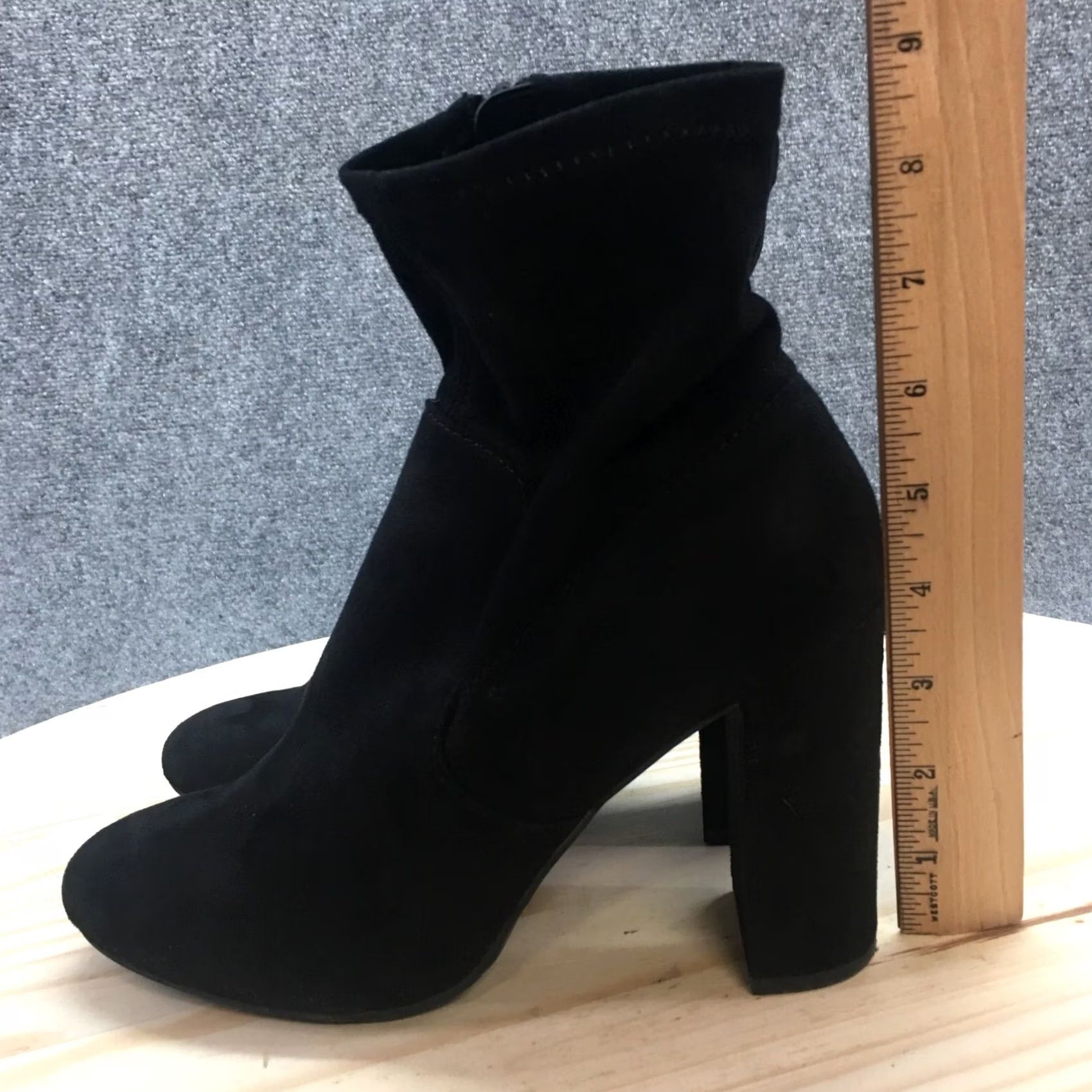 Vintage A New Day Boots Womens 9 Casual Comfort Side Zip Bootie Black Fabric Size US 9 / IT 39 - 6 Thumbnail