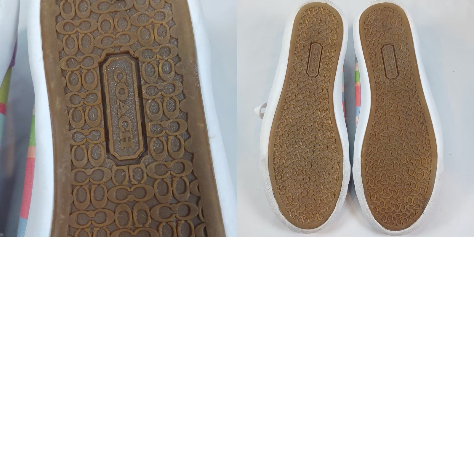 Coach Coach Barrett Pastel Stripes Canvas Sneaker Women 7.5B Multicolor Lace Up Casual Shoes Size US 8 / IT 38 - 9 Thumbnail