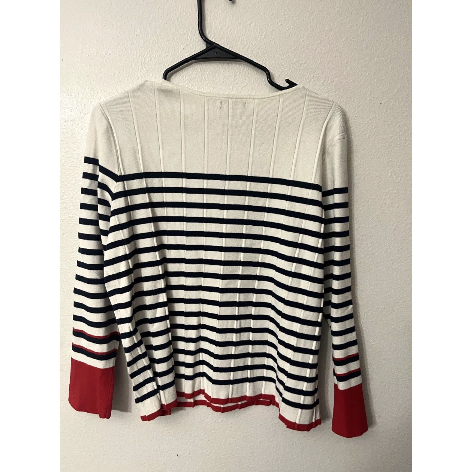 Nautica Nautica Women's Long Sleeve Pullover Shirt Large Multicolor Striped Casual Knit Size L / US 10 / IT 46 - 2 Thumbnail