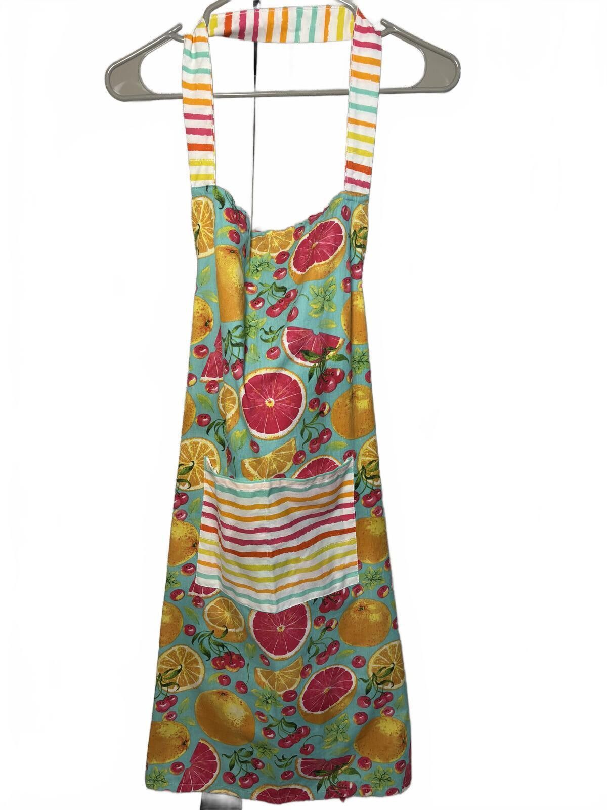 Other Pantry 100% Cotton Fruit Print Apron with Pocket Size ONE SIZE - 2 Thumbnail