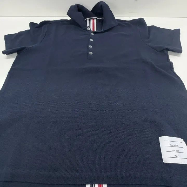 Thom Browne Thom Browne Short Sleeve Polo Shirt in Navy -2507 Size US M / EU 48-50 / 2 - 5 Thumbnail