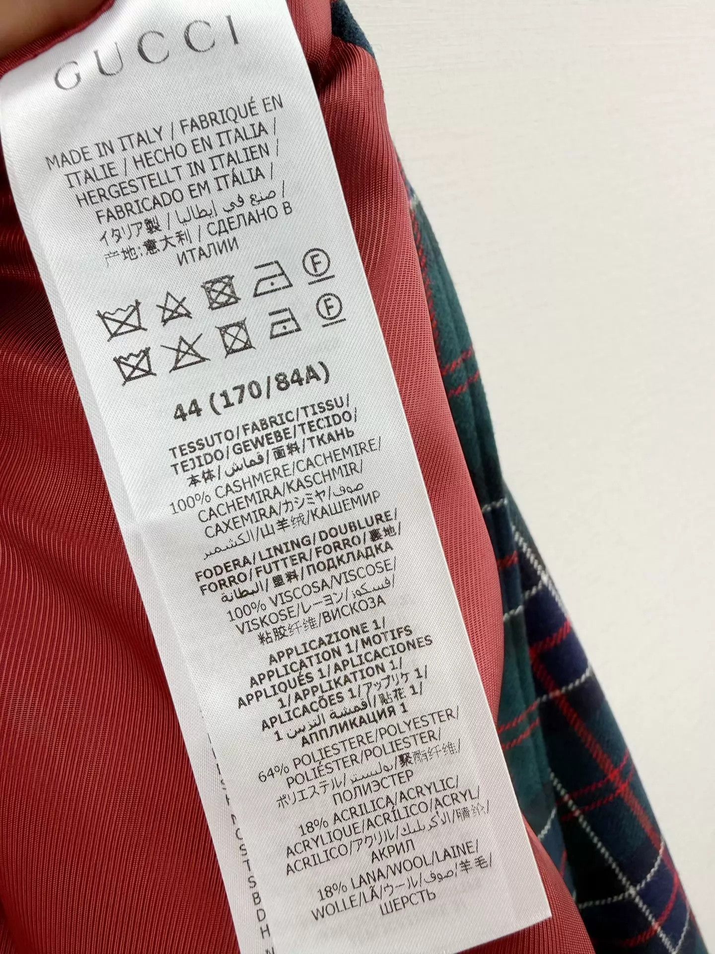 Gucci Gucci Men's Checkered Suit Jacket 44 New Size 44R - 5 Thumbnail
