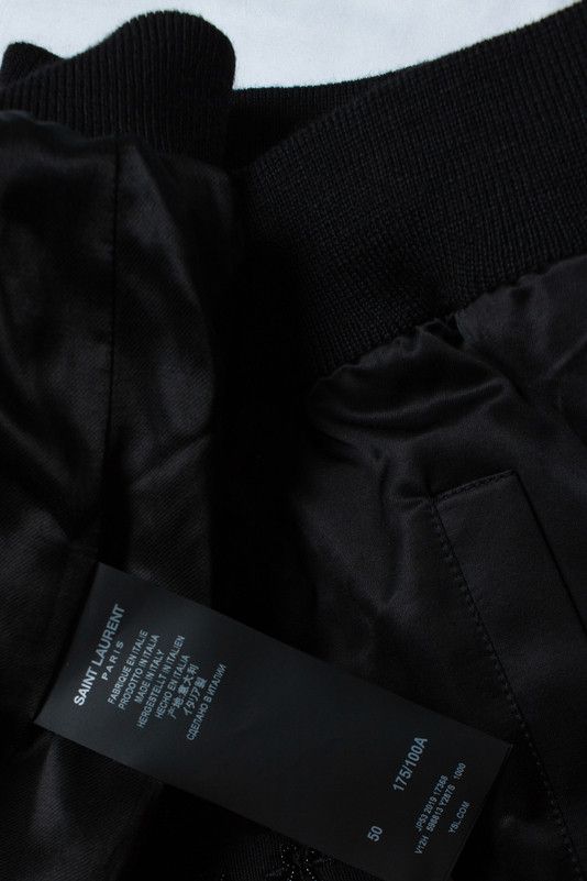 Saint Laurent Paris Saint Laurent, Military officer bomber in satin Size US L / EU 52-54 / 3 - 7 Thumbnail