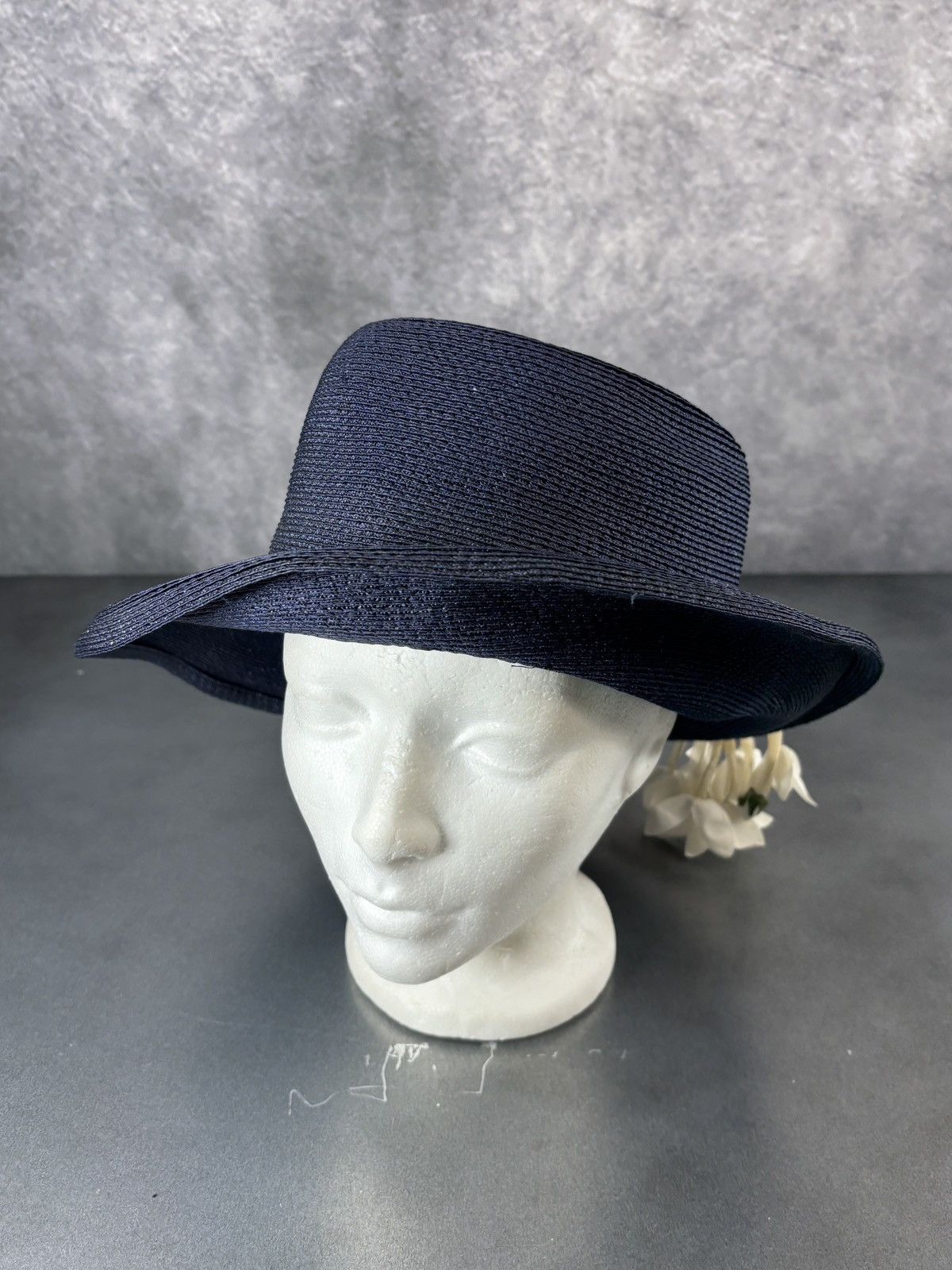 Yves Saint Laurent 1960s Yves Saint Laurent Hat Vintage YSL Straw Cap Floral Size ONE SIZE - 11 Thumbnail