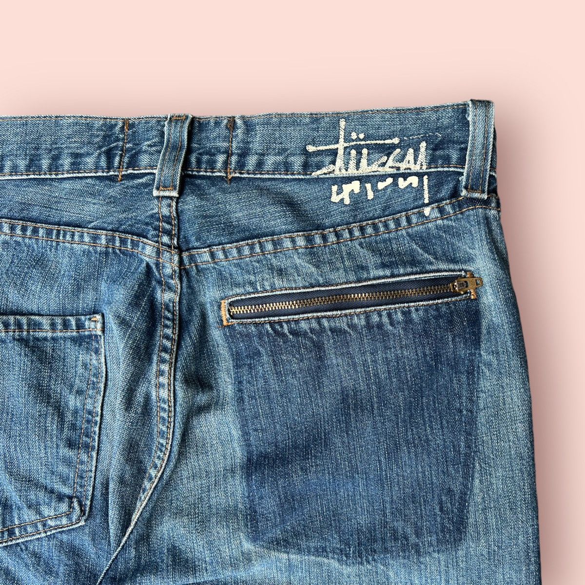 Stussy VINTAGE STUSSY JEANS STRAIGHT CUT WORKWEAR DENIM Size US 29 - 7 Thumbnail