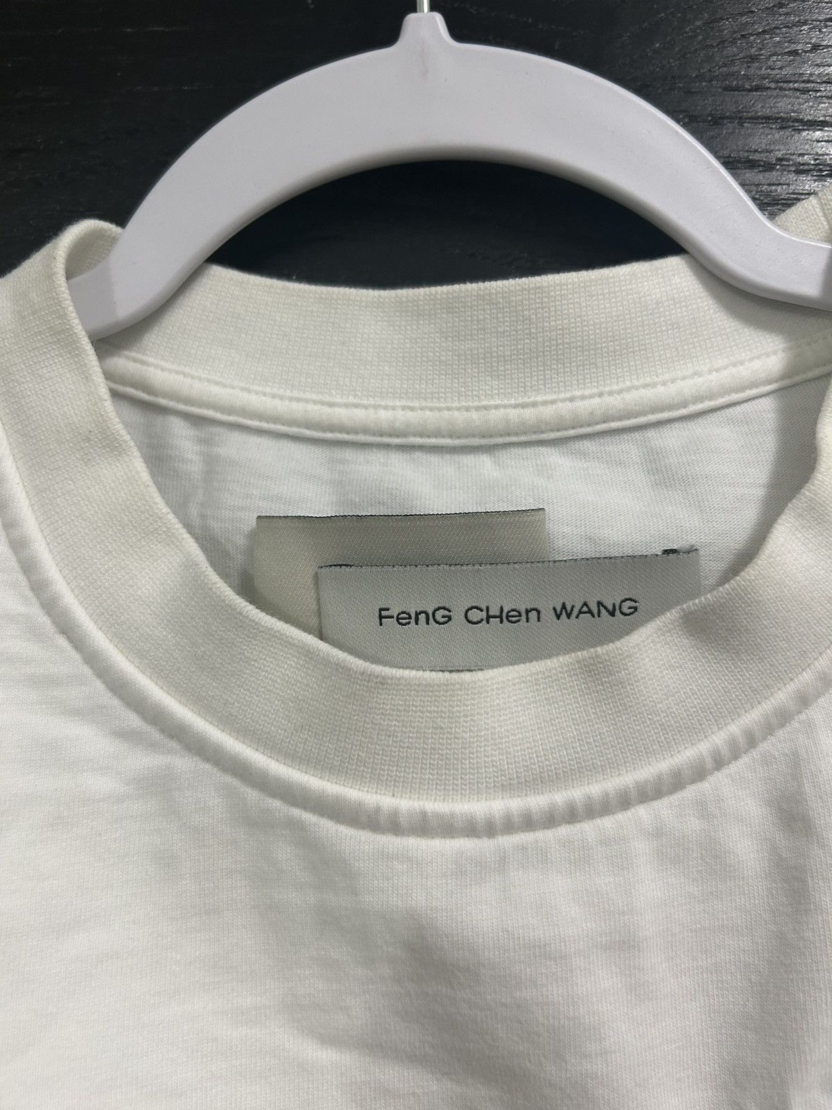 Feng Chen Wang Feng Chen Wang White Double Collar T-Shirt Size US XL / EU 56 / 4 - 5 Thumbnail