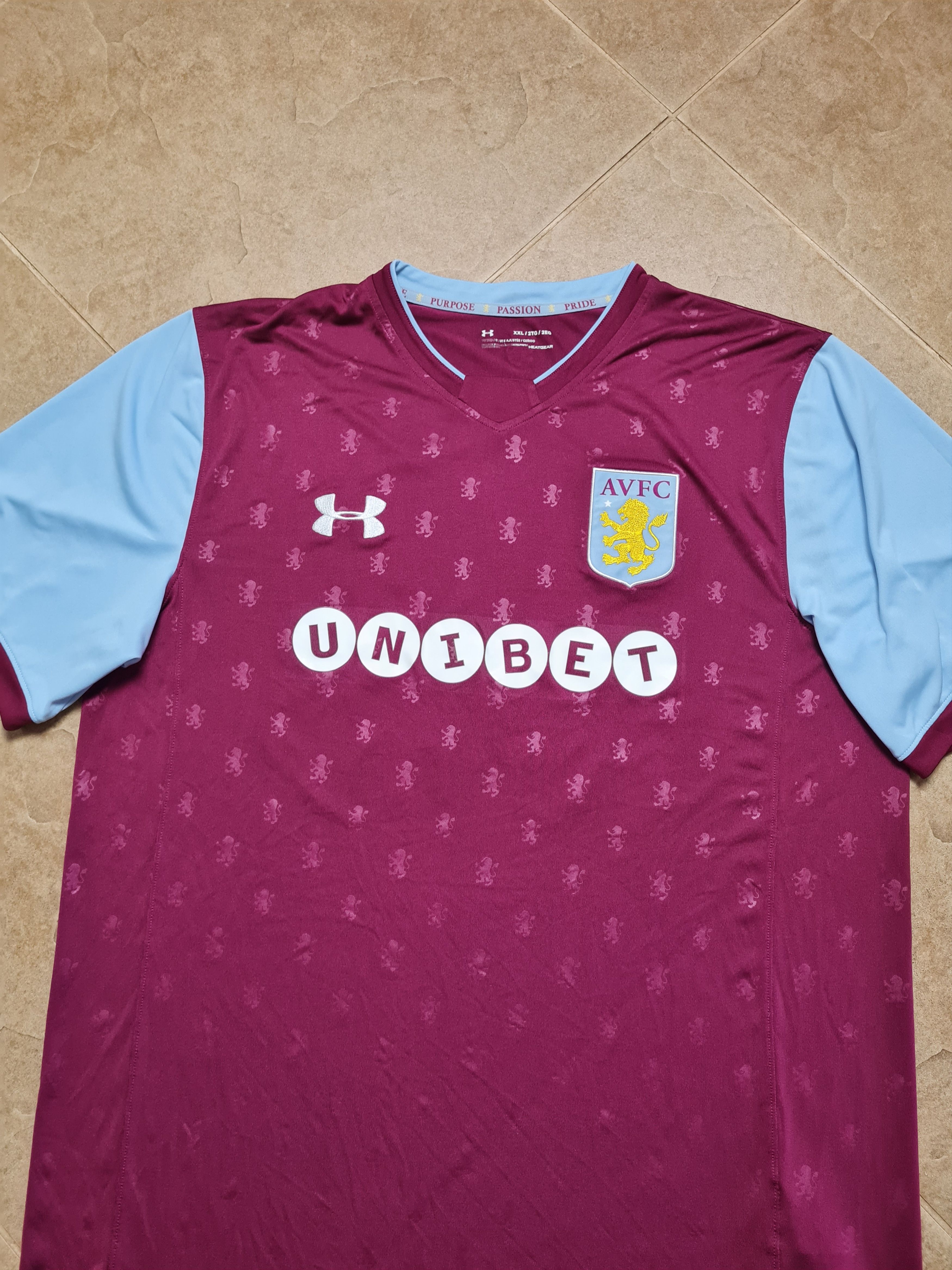Under Armour Aston Villa Football shirt 2017 Soccer Trikot Under Armour Size US XXL / EU 58 / 5 - 20 Thumbnail