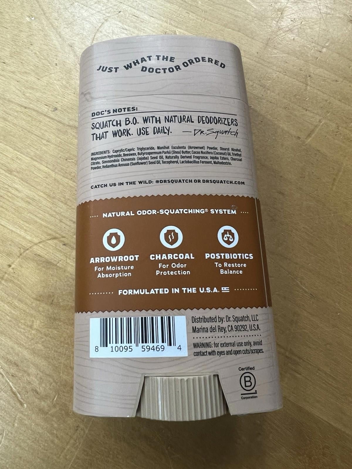 Other Dr. Squatch Wood Barrel Bourbon Deodorant 2.65 oz Size ONE SIZE - 7 Thumbnail
