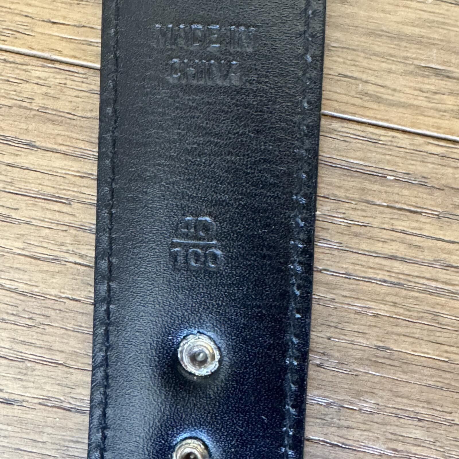 Polo Ralph Lauren Polo Ralph Lauren Black Leather Belt with Silver Buckle-40 Size ONE SIZE - 6 Thumbnail