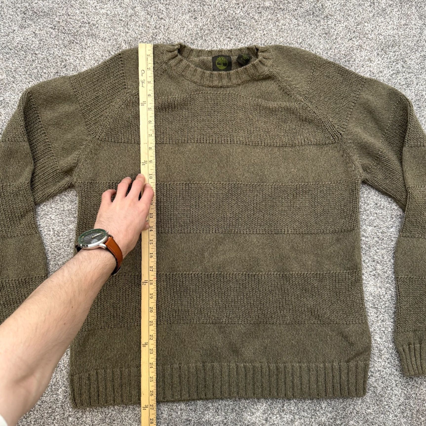 Timberland Timberland Sweater Mens XL Green Olive Knit Pullover Crewneck Cotton Outdoors Size US XL / EU 56 / 4 - 2 Thumbnail