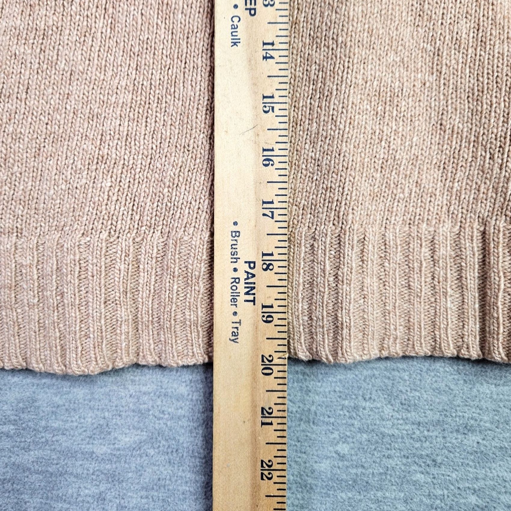Vintage 360Cashmere Beige Mock Neck Sweater Size Large Women Knit Solid Long Sleeve Casual, All Seasons, Regular Fit Size L / US 10 / IT 46 - 4 Thumbnail
