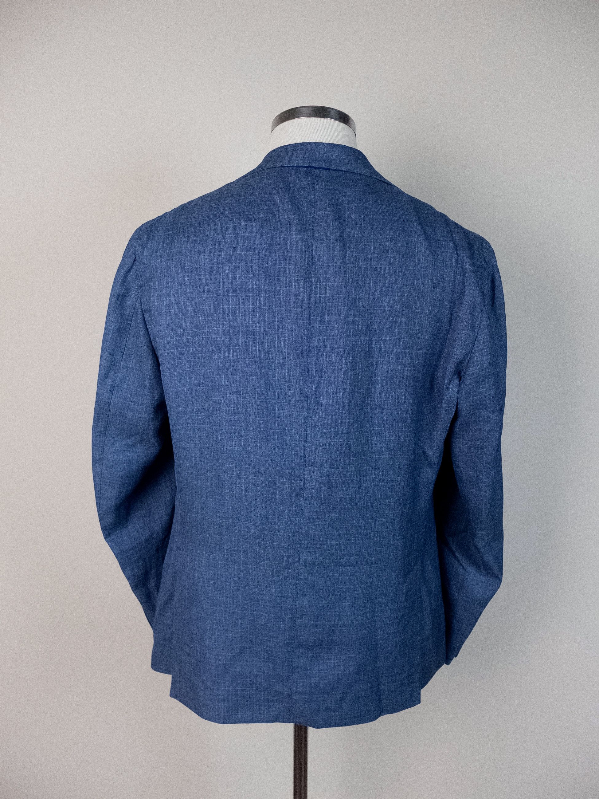 Luigi Bianchi LUIGI BIANCHI SARTORIA blue linen wool silk sportcoat 44 Size 44R - 3 Thumbnail