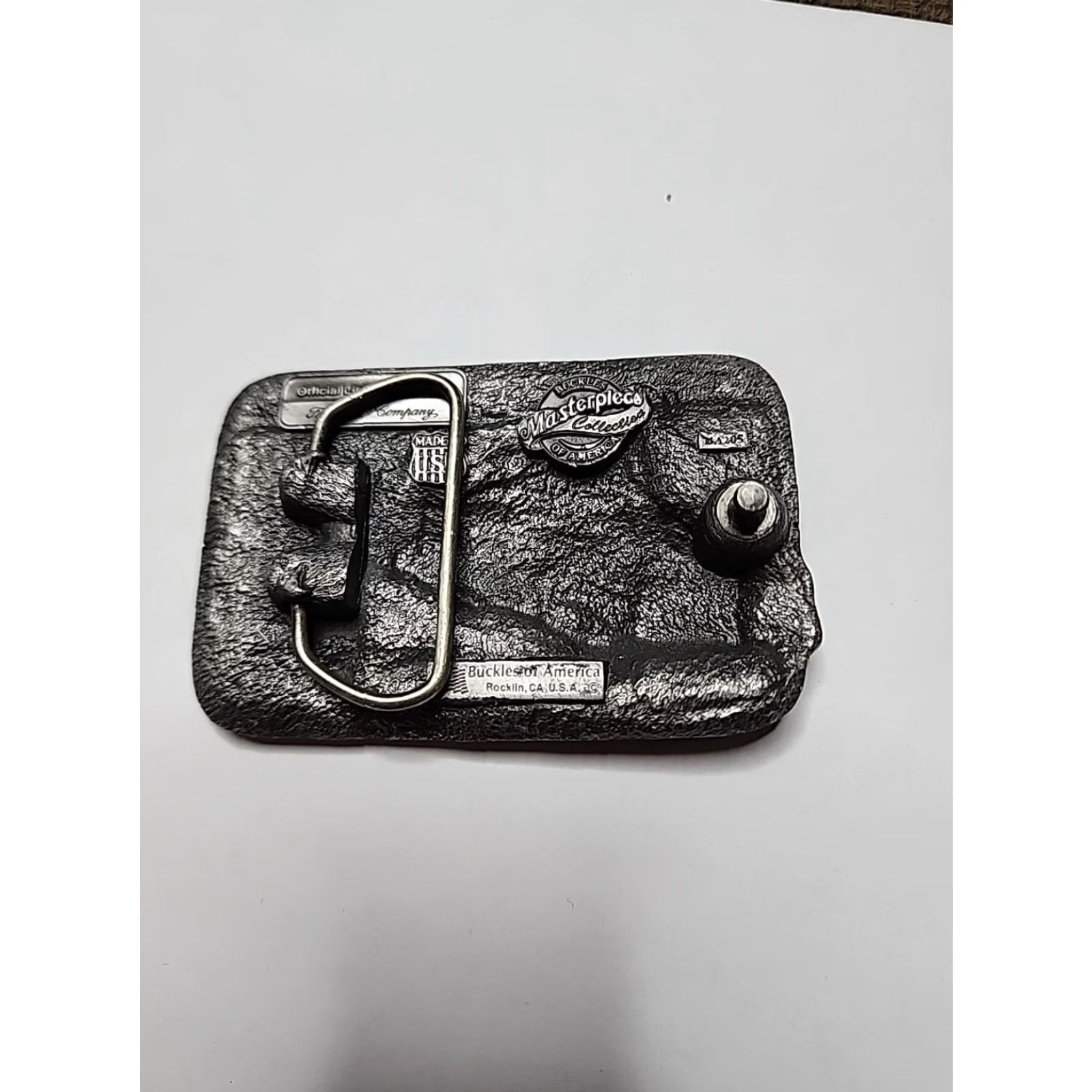 Ford VINTAGE Buckles of America Ford F-100 Enameled Belt Buckle Buckles of America Masterpiece USA Rockabilly Silver Men Belt Buckle Classic Cars Size ONE SIZE - 2 Thumbnail