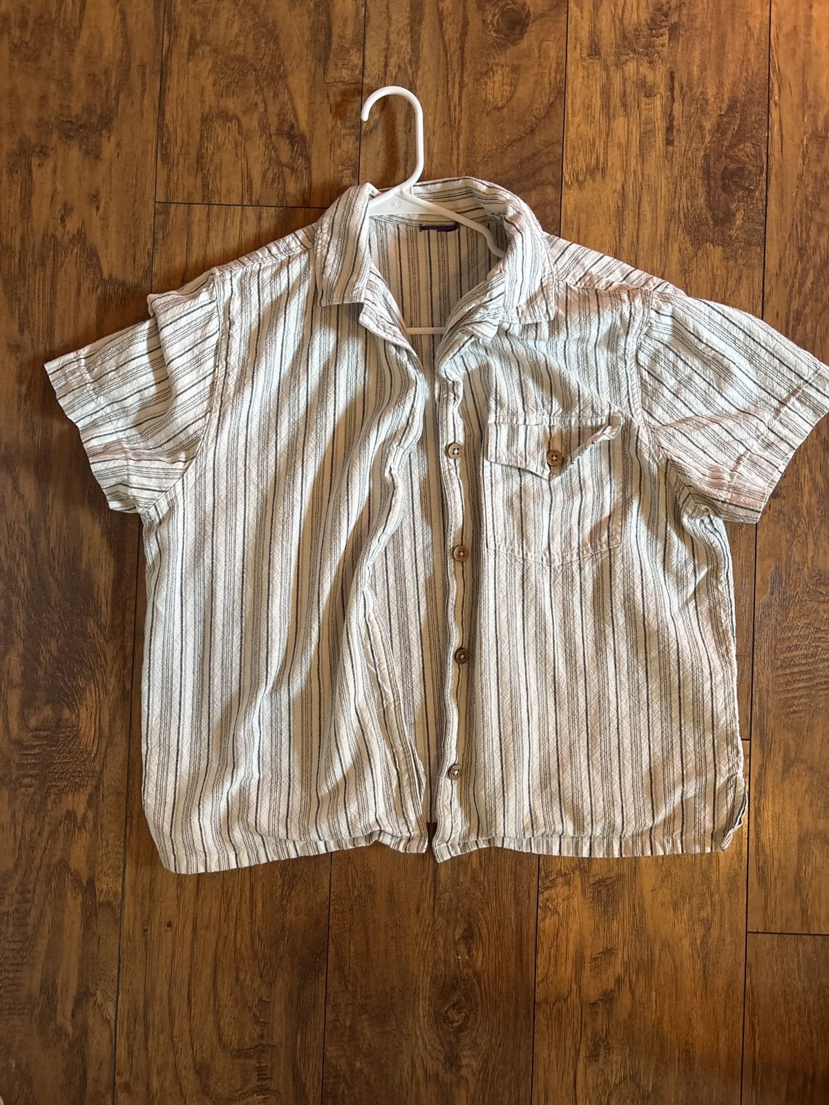 Other Striped Cropped Camp Collar Linen Shirt Size US M / EU 48-50 / 2 - 1 Thumbnail