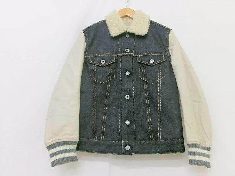 Junya Watanabe junya watanabe baseball jacket with leather sleeves Size US XS / EU 42 / 0 - 1 Thumbnail