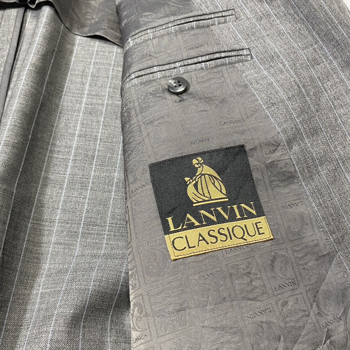 Lanvin Lanvin Paris Blazer Grey Striped Double Breasted Size 48R - 7 Thumbnail