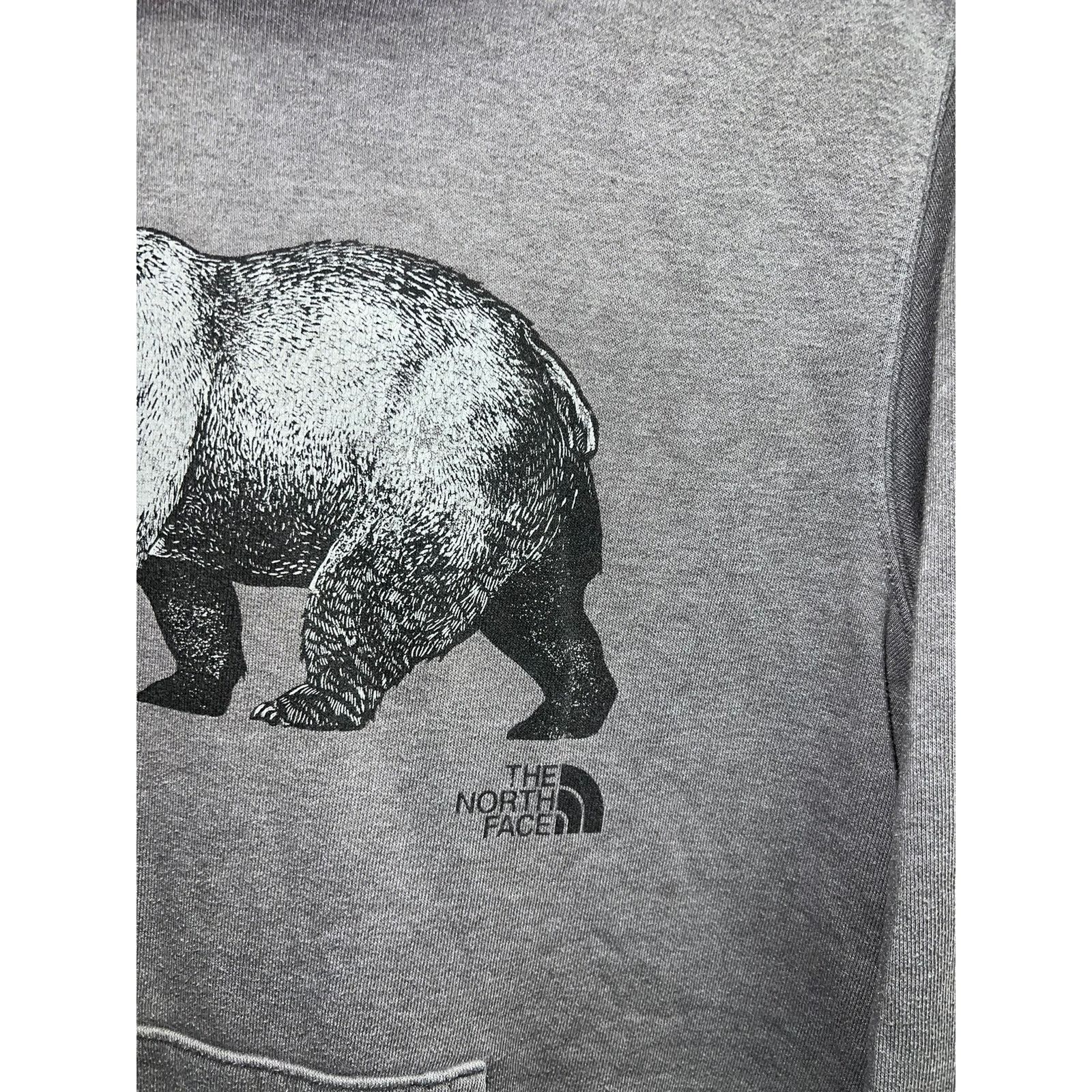 Vintage The North Face Bear Hoodie Grizzly Gray TNF Mens Small Size US S / EU 44-46 / 1 - 4 Thumbnail