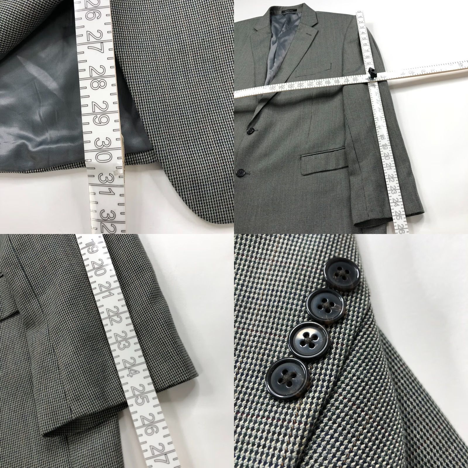Ralph Lauren Lauren Ralph Lauren Green Label Sport Coat Jacket Gray Blue 48R Men Regular Notch Two-Button Front Houndstooth Vintage No Size US M / EU 48-50 / 2 - 8 Thumbnail