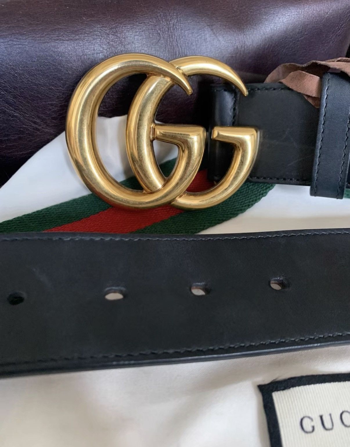 Gucci Gucci Genuine Leather Belt K16 Size ONE SIZE - 1 Thumbnail