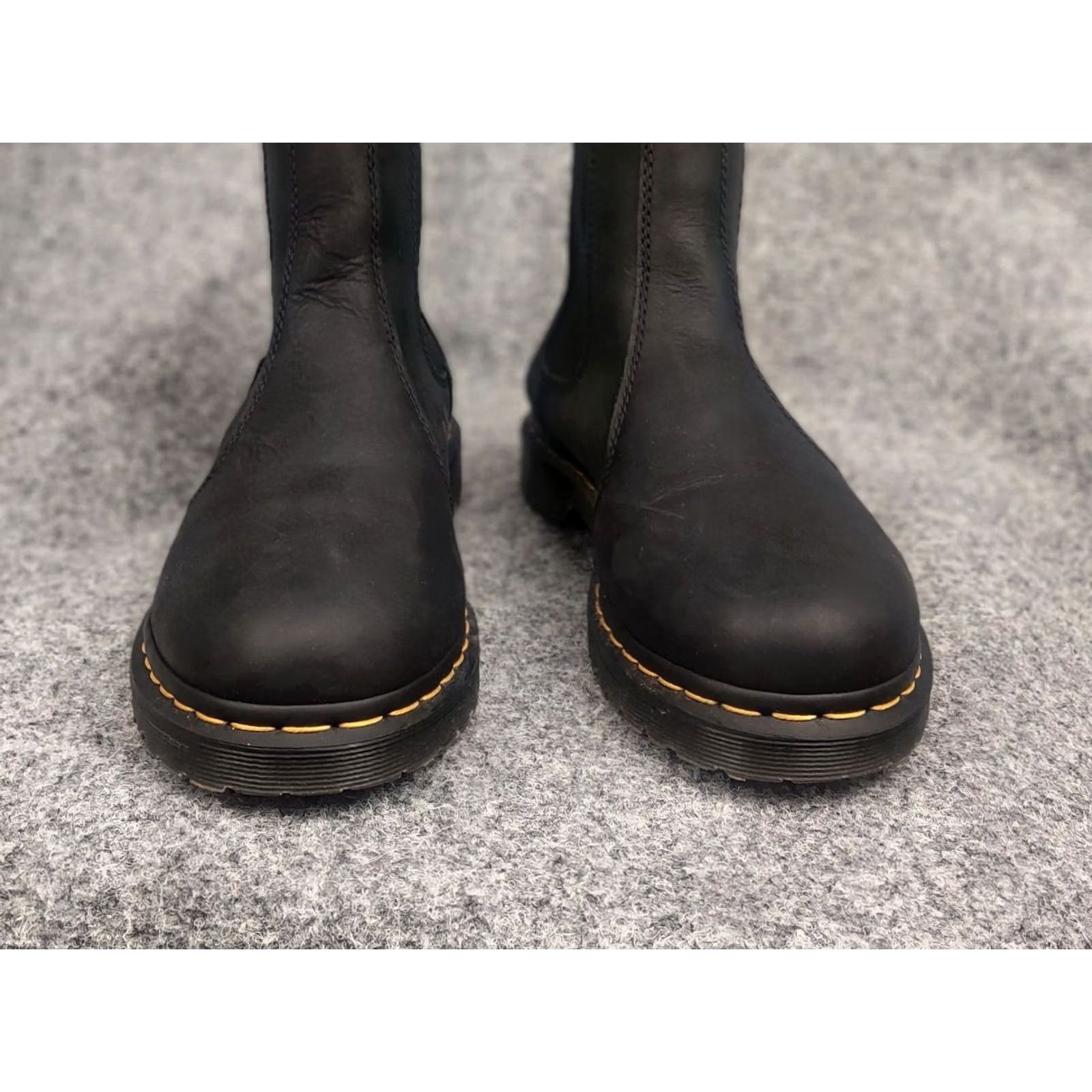Dr. Martens Dr. Martens 2976 Leonore Black Leather Fur Lined Chelsea Boots Women's 41 2976 Leather Boots Chelsea Lined Fur Winter Casual 90s Retro Mens Womens Size US 11 / IT 41 - 7 Thumbnail