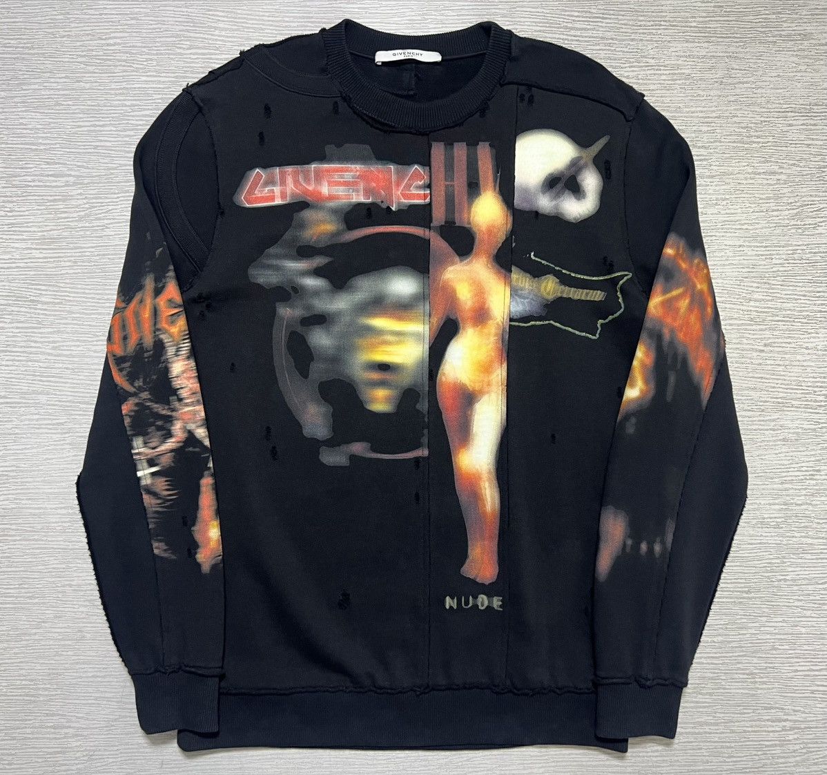 Givenchy Givenchy - Riccardo Tisci - Heavy Metal Logo Sweatshirt Size US S / EU 44-46 / 1 - 3 Thumbnail